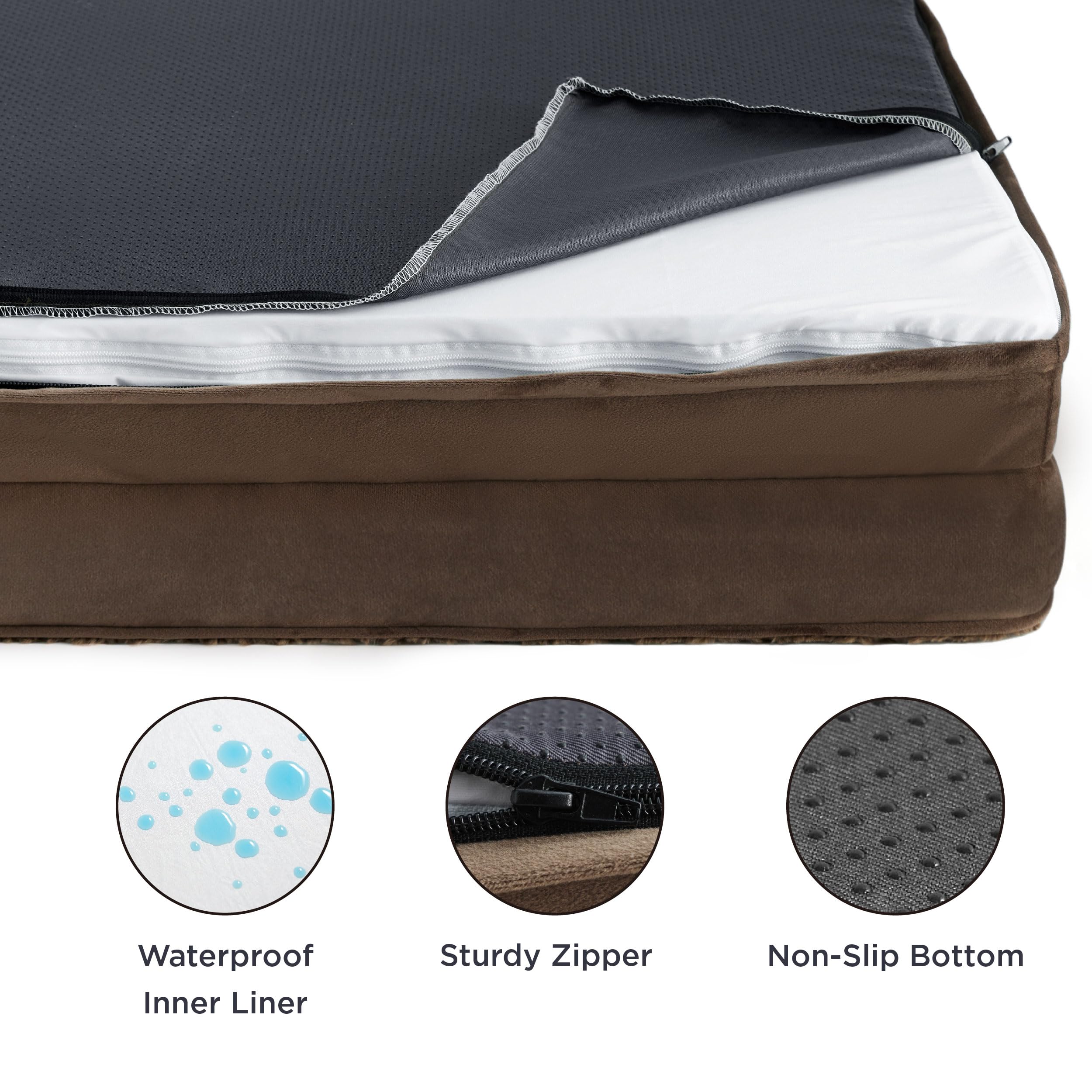 Foto 5 pulgar | Cama Ortopédica Para Perros Grandes Con Felpa Y Funda - Venta Internacional.