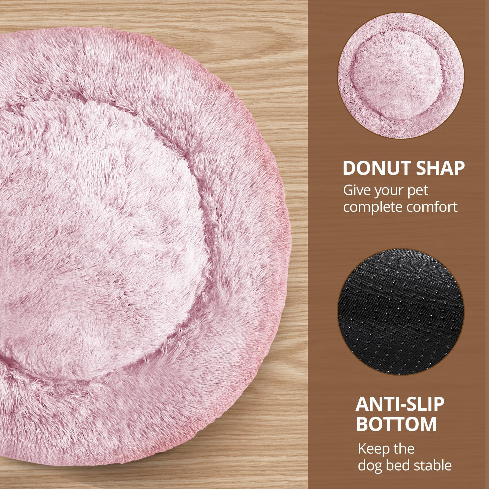 Foto 4 pulgar | Cama Relajante Para Perros Jollyvogue, Pequeña, Antiansiedad, Rosquillas - Venta Internacional.