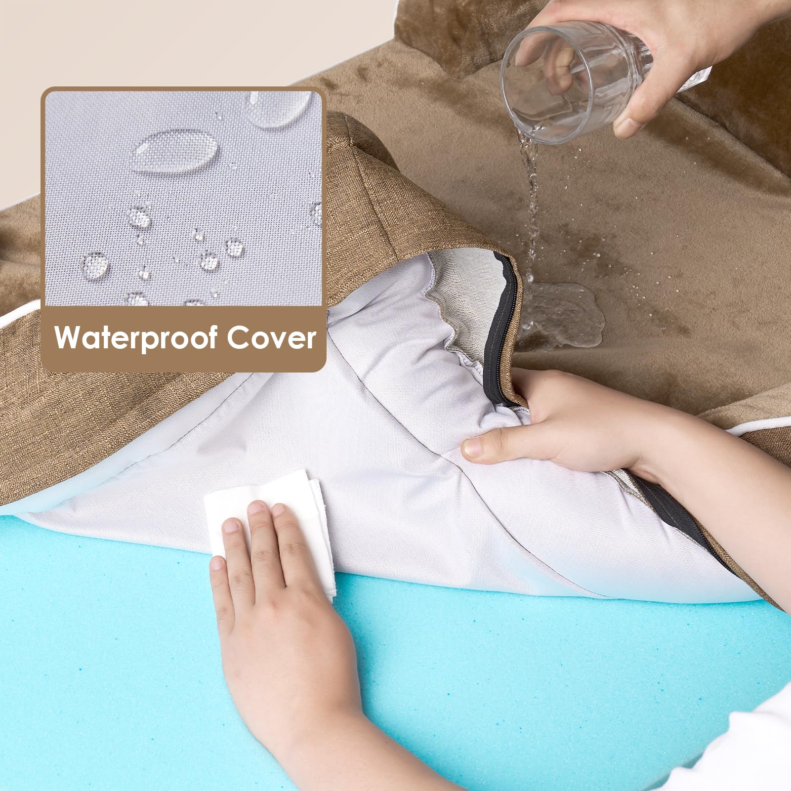 Foto 4 pulgar | Cama Ortopédica Para Perros Eheyciga, Impermeable, Espuma Viscoelástica, Grande - Venta Internacional.