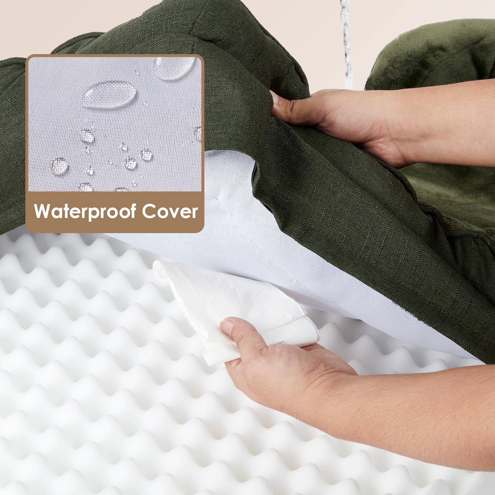 Foto 4 pulgar | Cama Ortopédica Para Perros Eheyciga, Impermeable, Espuma Viscoelástica, Grande - Venta Internacional.
