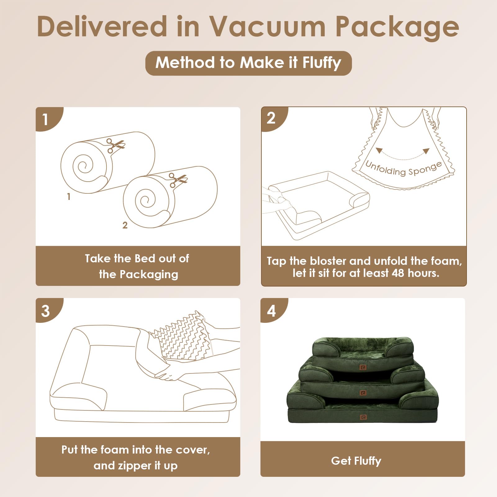 Foto 8 pulgar | Cama Ortopédica Para Perros Eheyciga, Impermeable, Espuma Viscoelástica, Grande - Venta Internacional.