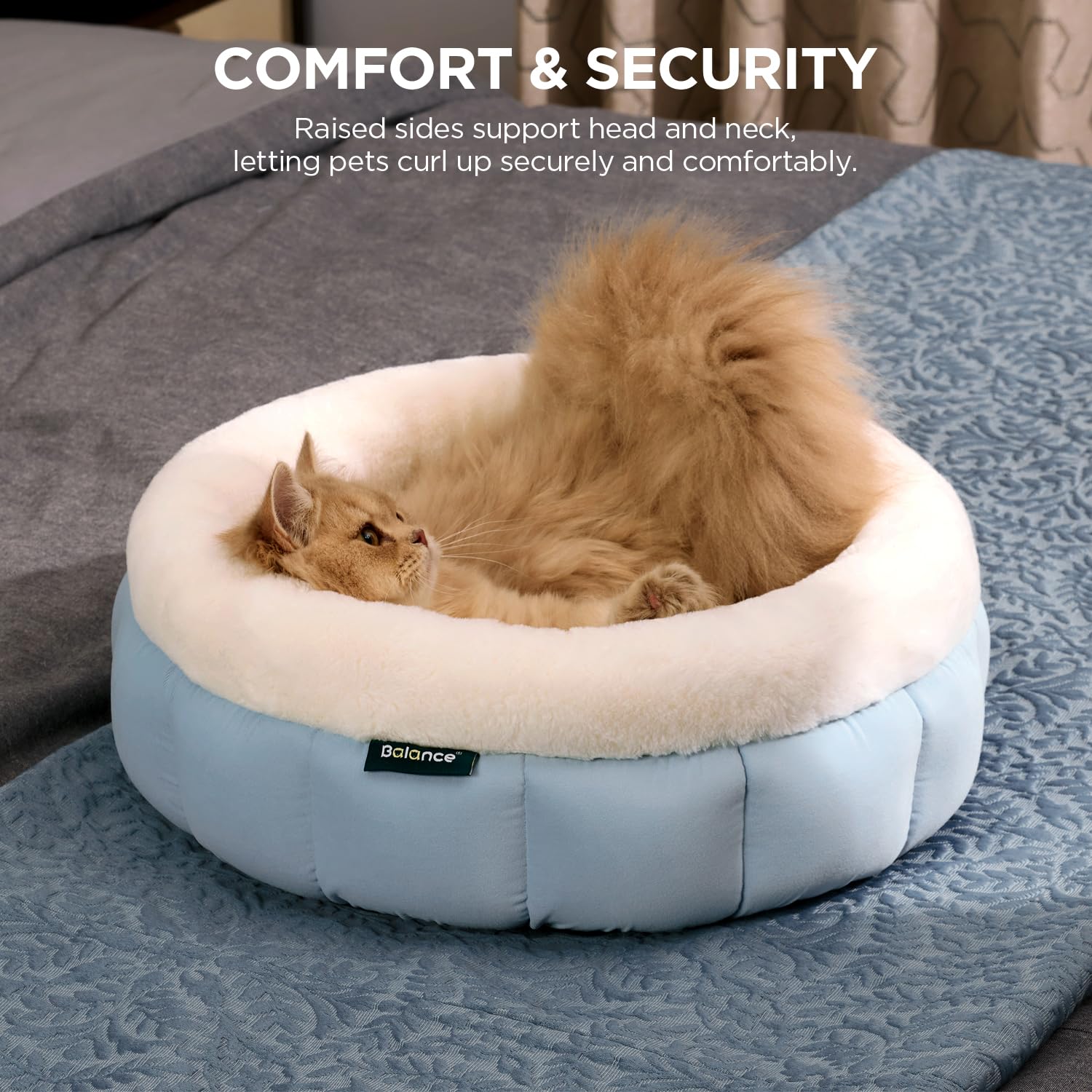 Foto 3 pulgar | Cama Redonda Para Gatos Balance Con Forma De Rosquilla Para Gatos De Interior Y Perros Pequeños - Venta Internacional.