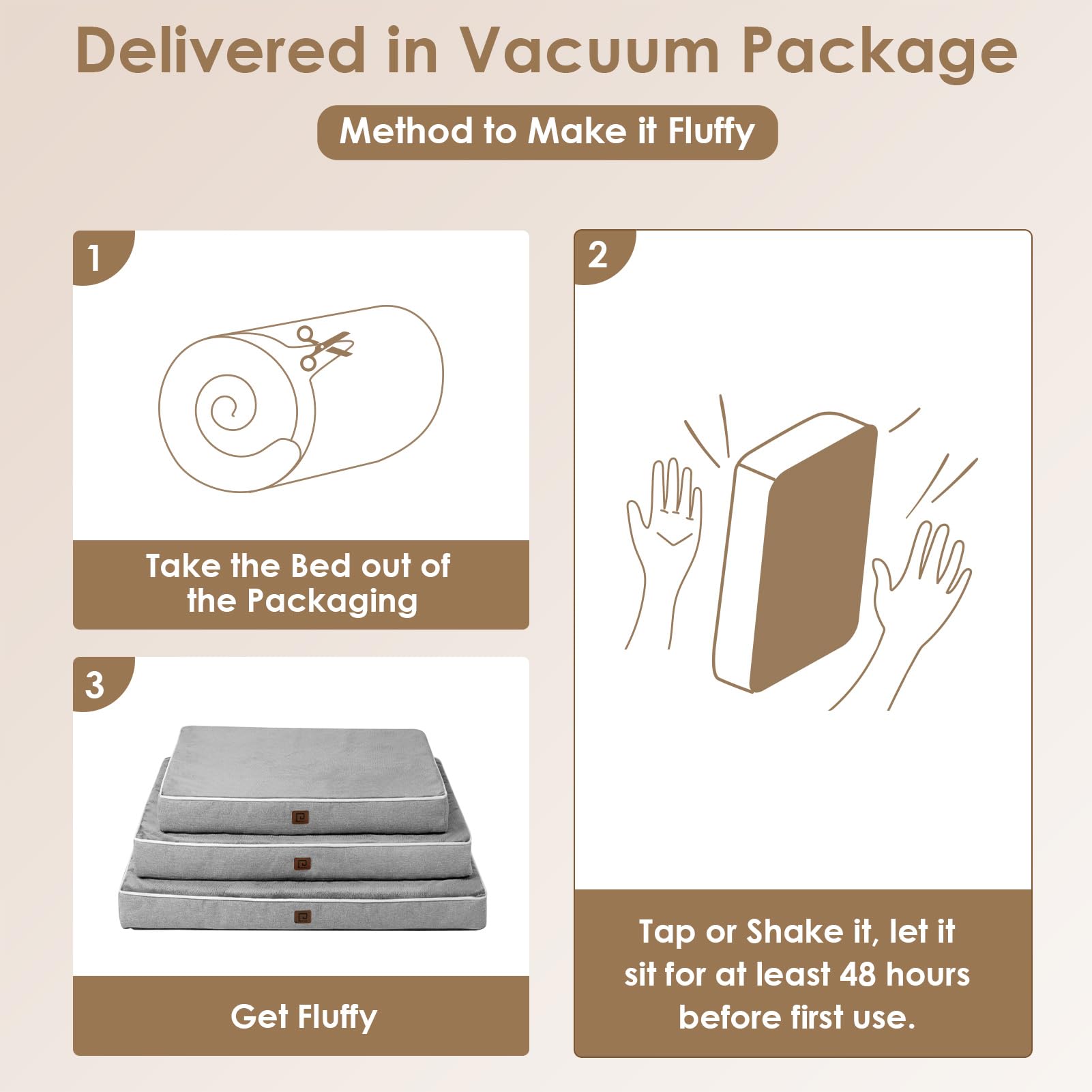 Foto 8 pulgar | Cama Ortopédica De Espuma Viscoelástica Para Perros Eheyciga, Impermeable, Gris, Xl - Venta Internacional.