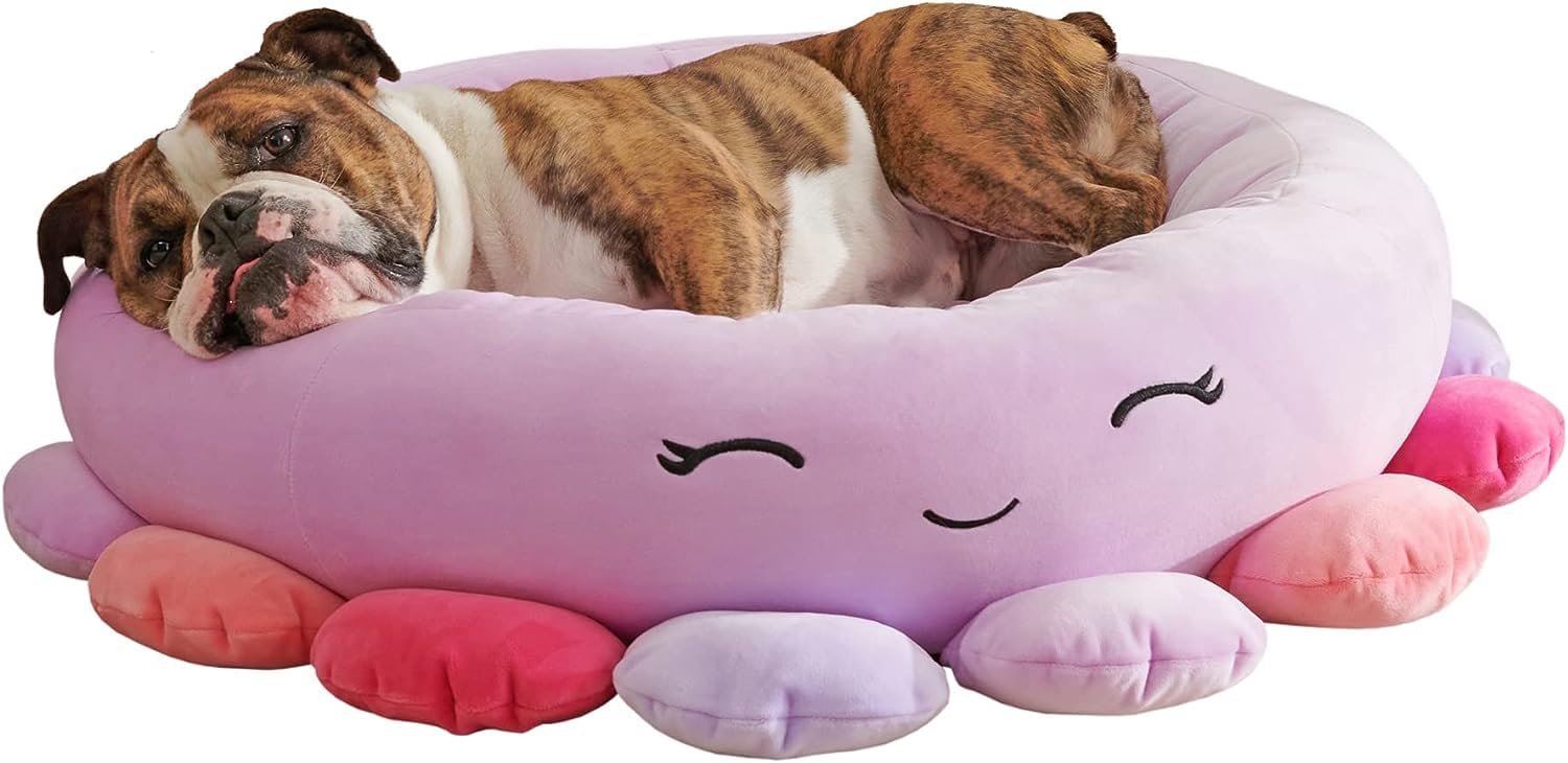Cama Para Mascotas Squishmallows Beula Octopus De Felpa Ultrasuave De 60 Cm - Venta Internacional.