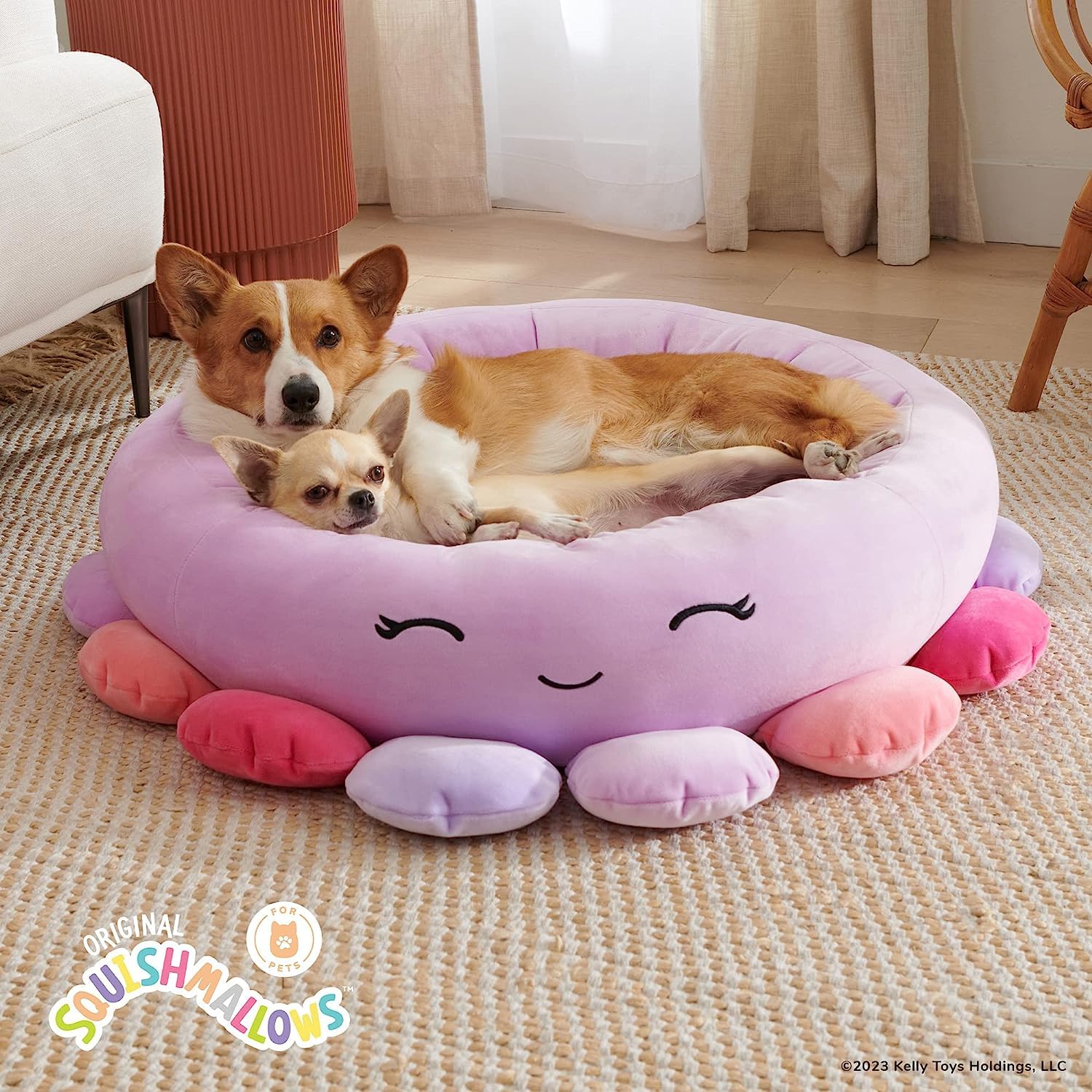 Foto 4 pulgar | Cama Para Mascotas Squishmallows Beula Octopus De Felpa Ultrasuave De 60 Cm - Venta Internacional.