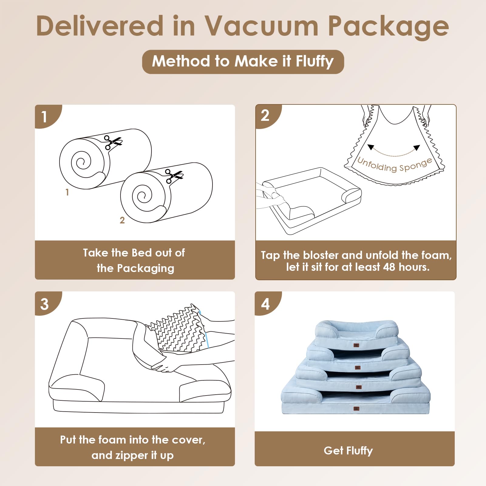 Foto 3 pulgar | Cama Para Perros Eheyciga Orthopedic Xl, Espuma Viscoelástica Impermeable - Venta Internacional.
