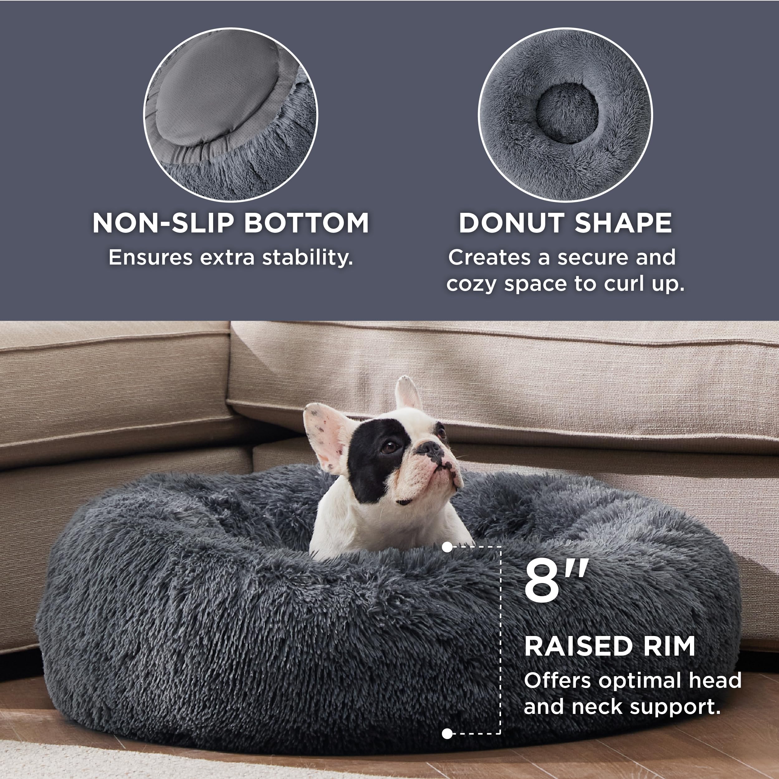 Foto 2 | Cama Para Perro Bedsure Calming Donut, Lavable Para Perros Medianos Y Grandes - Venta Internacional.