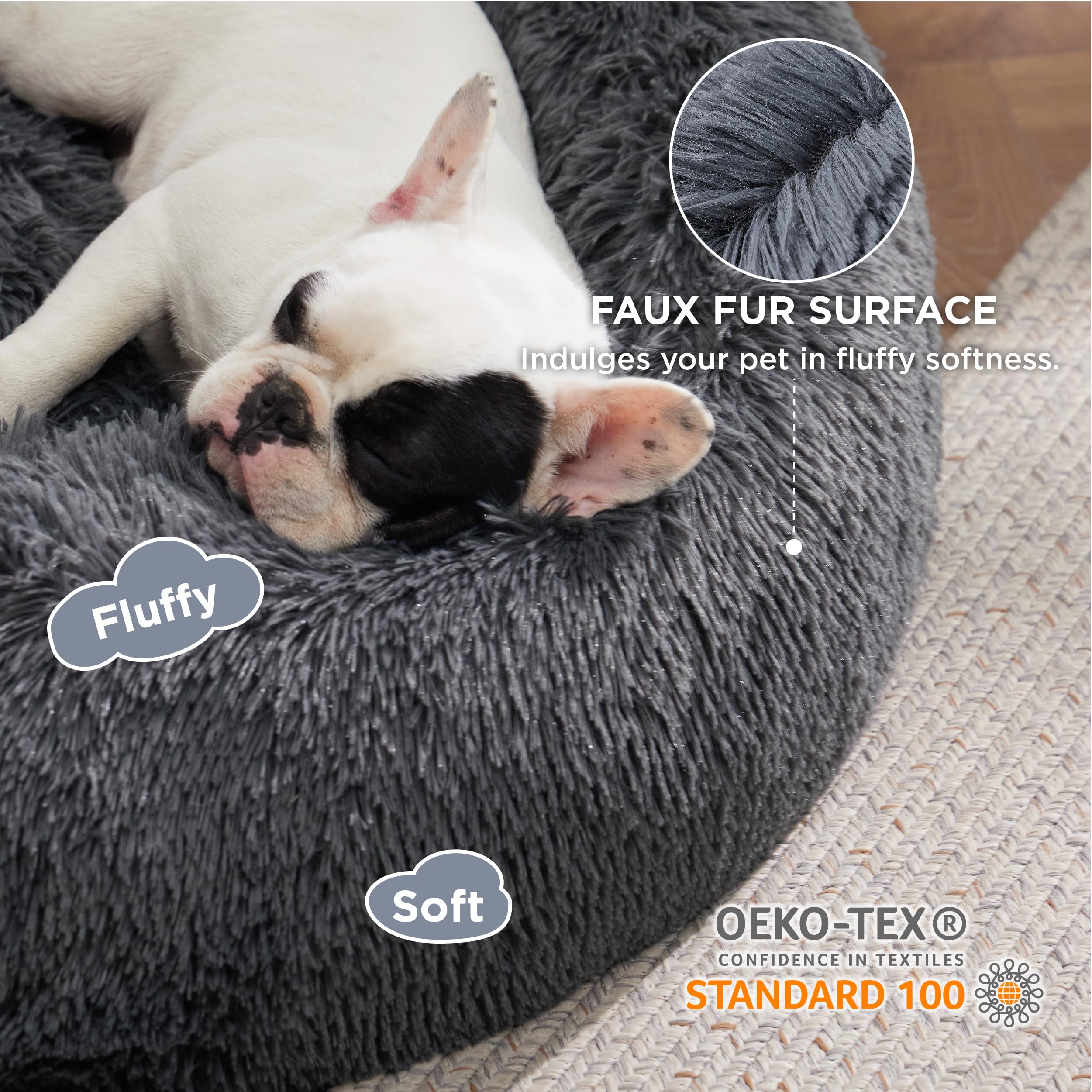 Foto 5 pulgar | Cama Para Perro Bedsure Calming Donut, Lavable Para Perros Medianos Y Grandes - Venta Internacional.