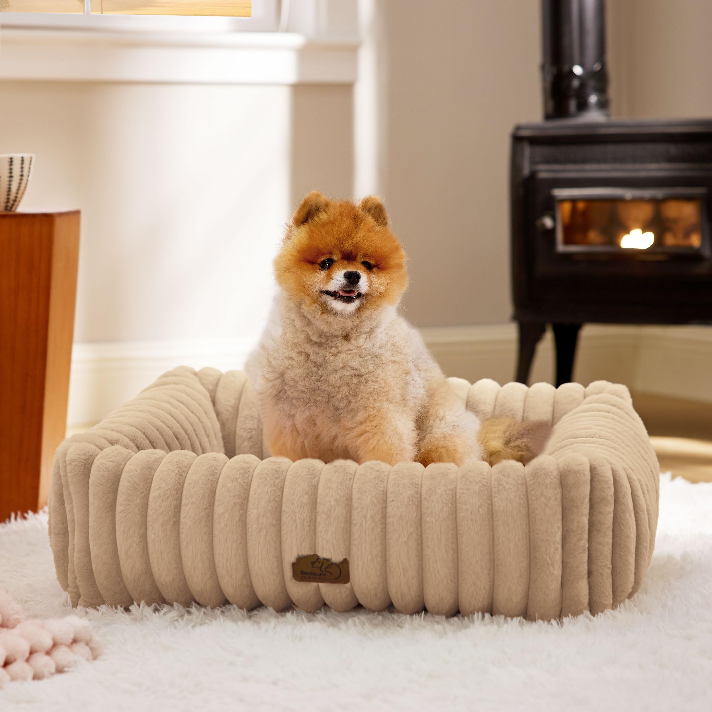 Cama Para Perros, Bonita, Lavable, Ortopédica, Peluda, De Pana - Venta Internacional.