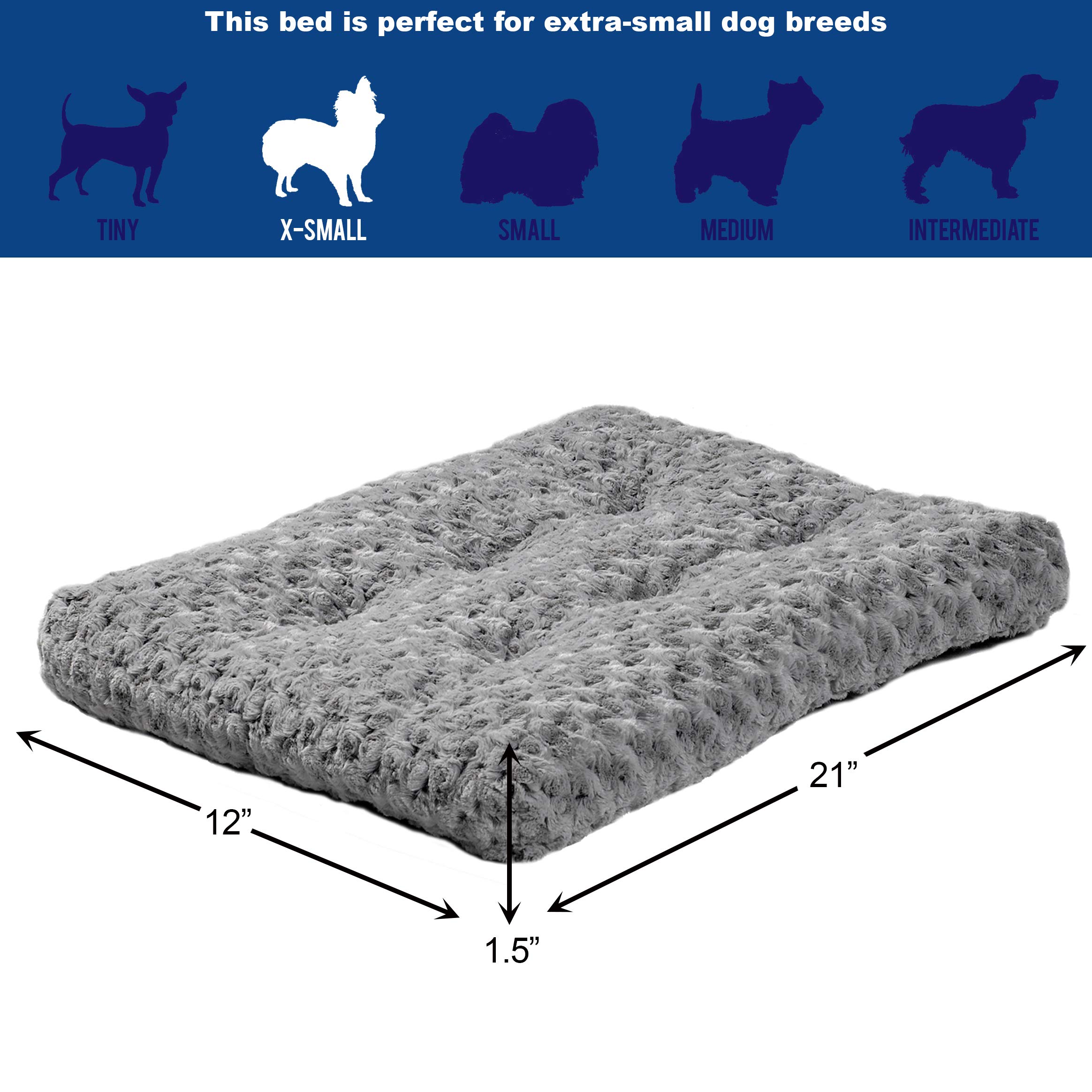 Foto 4 pulgar | Cama Para Perros Midwest Homes For Pets Deluxe Super Plush Grey - Venta Internacional.