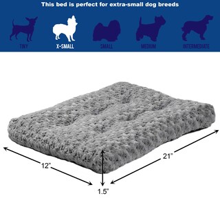 Foto 3 | Cama Para Perros Midwest Homes For Pets Deluxe Super Plush Grey - Venta Internacional.