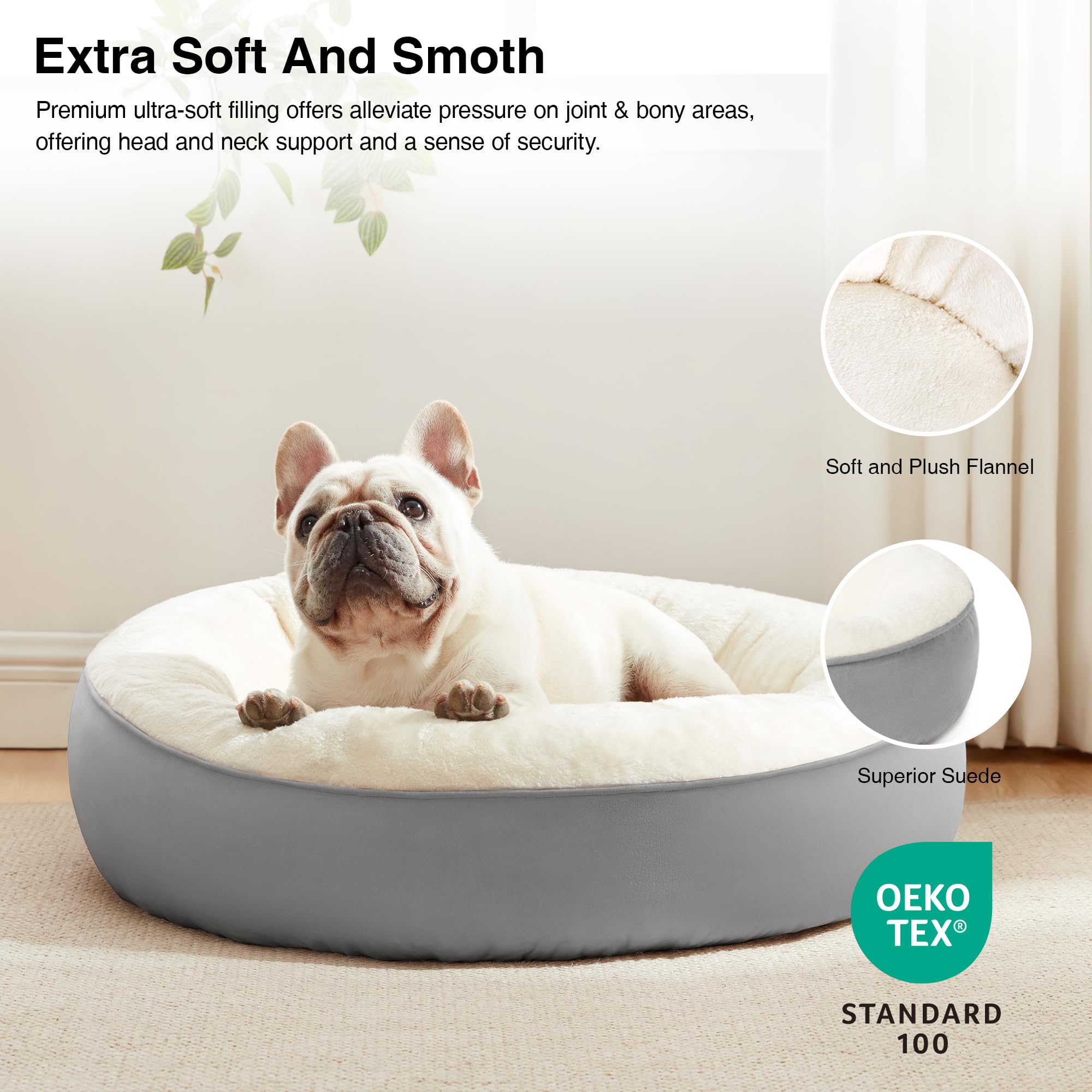 Foto 4 pulgar | Cojín Redondo Con Forma De Rosquilla Pet Bed Love's Cabin Para Perros Pequeños O Medianos - Venta Internacional.