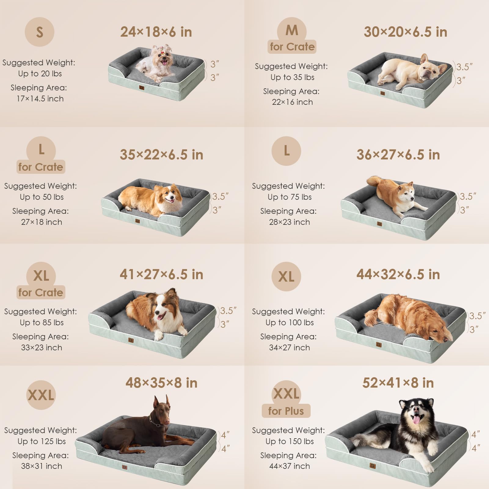 Foto 3 pulgar | Cama Ortopédica Para Perros Eheyciga Para Perros Extra Grandes A Prueba De Agua - Venta Internacional.