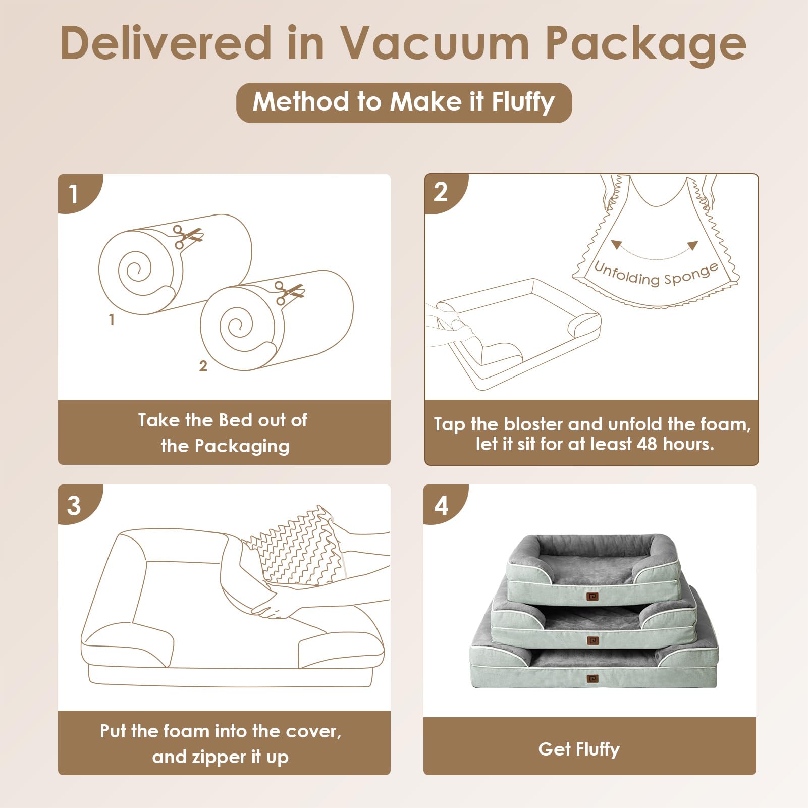 Foto 8 pulgar | Cama Ortopédica Para Perros Eheyciga Para Perros Extra Grandes A Prueba De Agua - Venta Internacional.