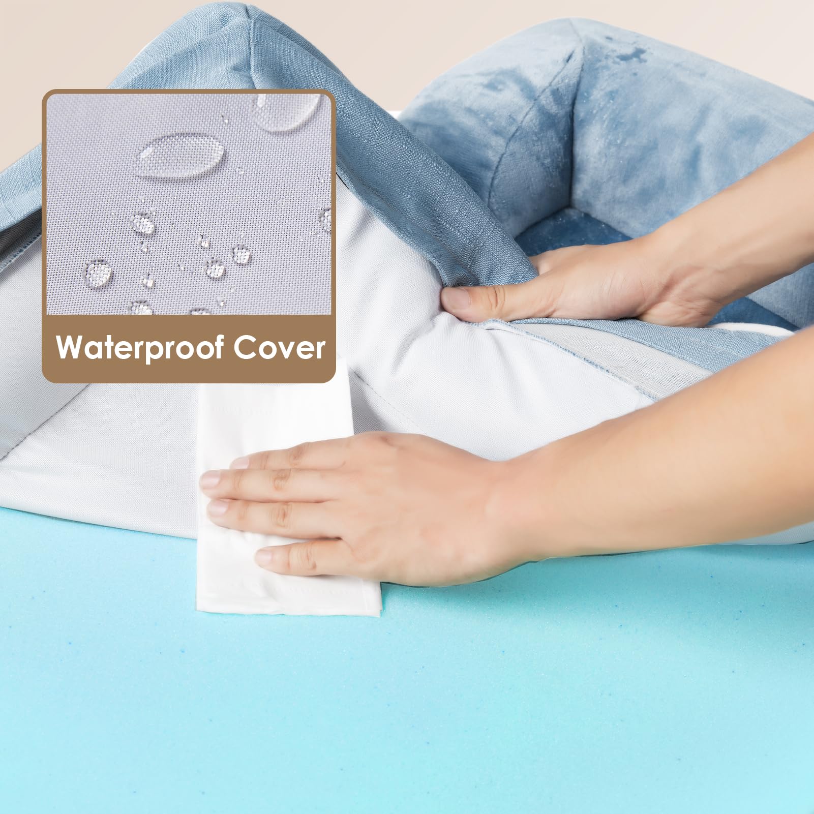 Foto 4 pulgar | Cama Ortopédica Para Perros Eheyciga Memory Foam Xl Impermeable Azul - Venta Internacional.