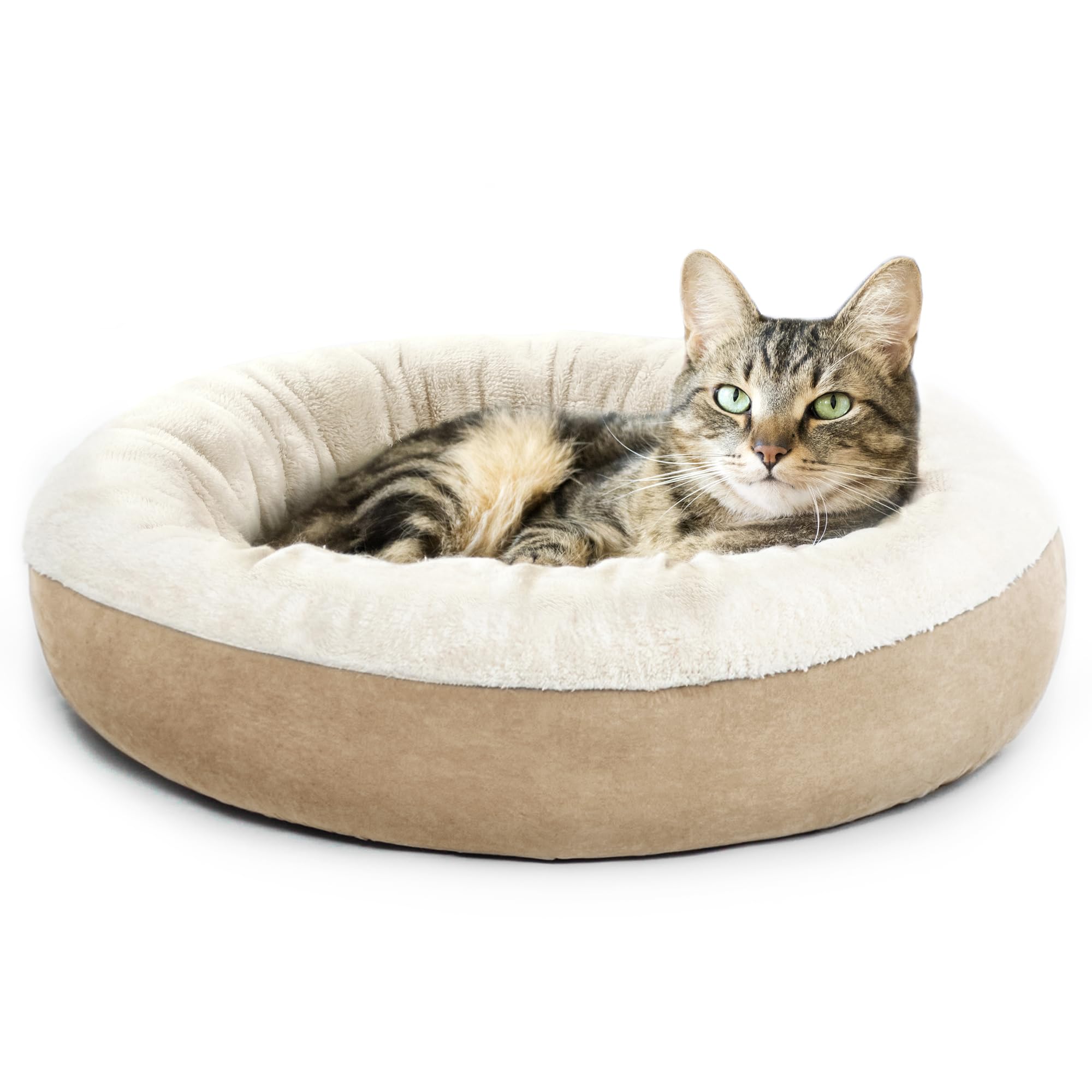 Pet Bed Love's Cabin Round Donut De 20 Pulgadas Para Gatos O Perros Pequeños - Venta Internacional.
