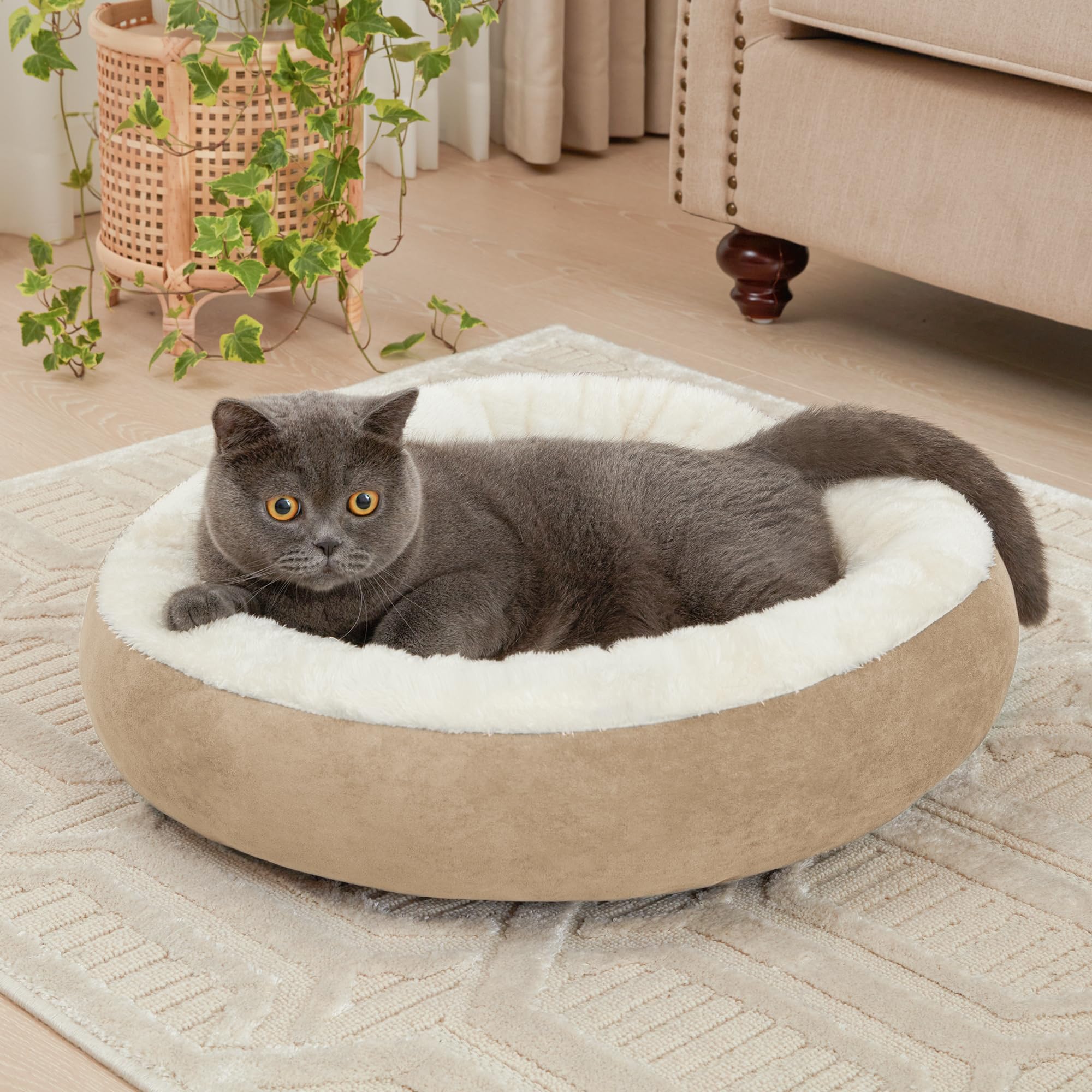 Foto 6 pulgar | Pet Bed Love's Cabin Round Donut De 20 Pulgadas Para Gatos O Perros Pequeños - Venta Internacional.