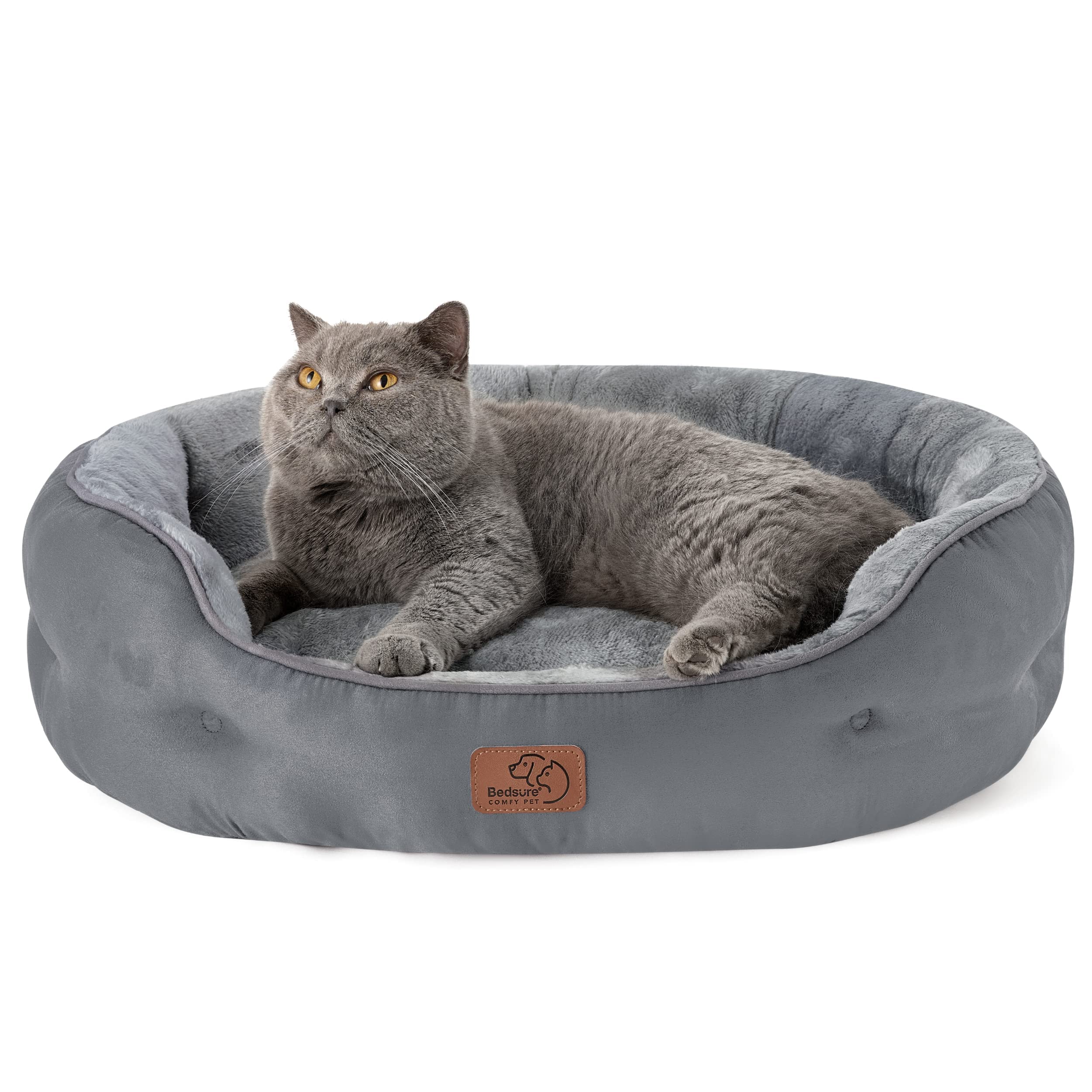 Foto 2 pulgar | Cama Redonda Para Perros Y Gatos Pequeños, 63 Cm, Color Gris - Venta Internacional.