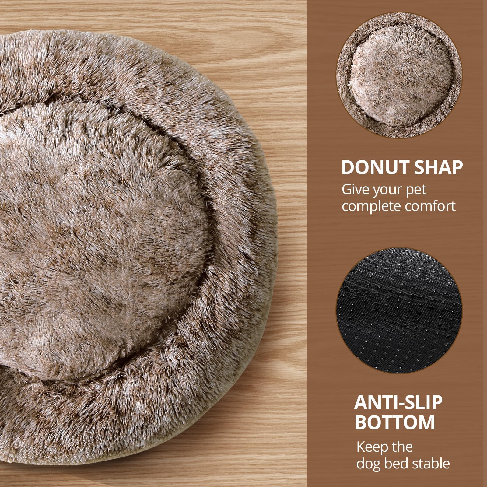 Foto 4 pulgar | Cama Para Perros Jollyvogue, Pequeña, Relajante Y Ansiolítica, Abrazador De Rosquillas - Venta Internacional.