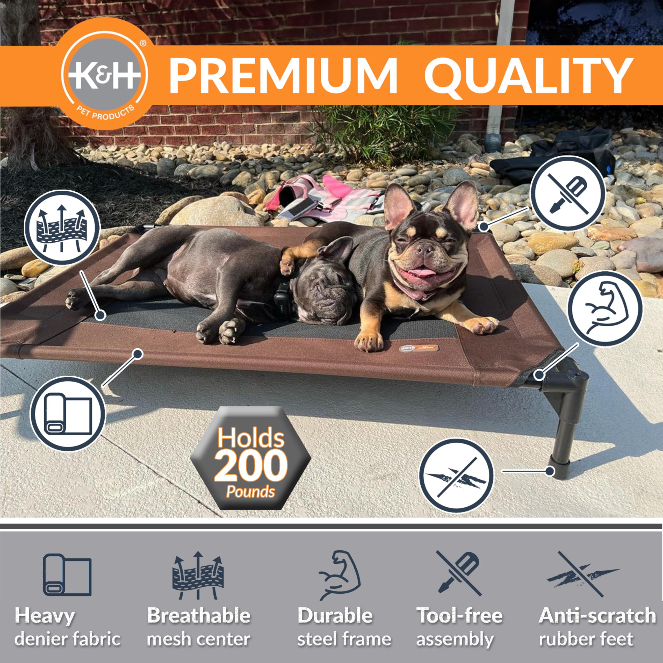 Foto 3 pulgar | Cuna Elevada Para Perros K&h Pet Products Outdoor Para Perros Medianos - Venta Internacional.