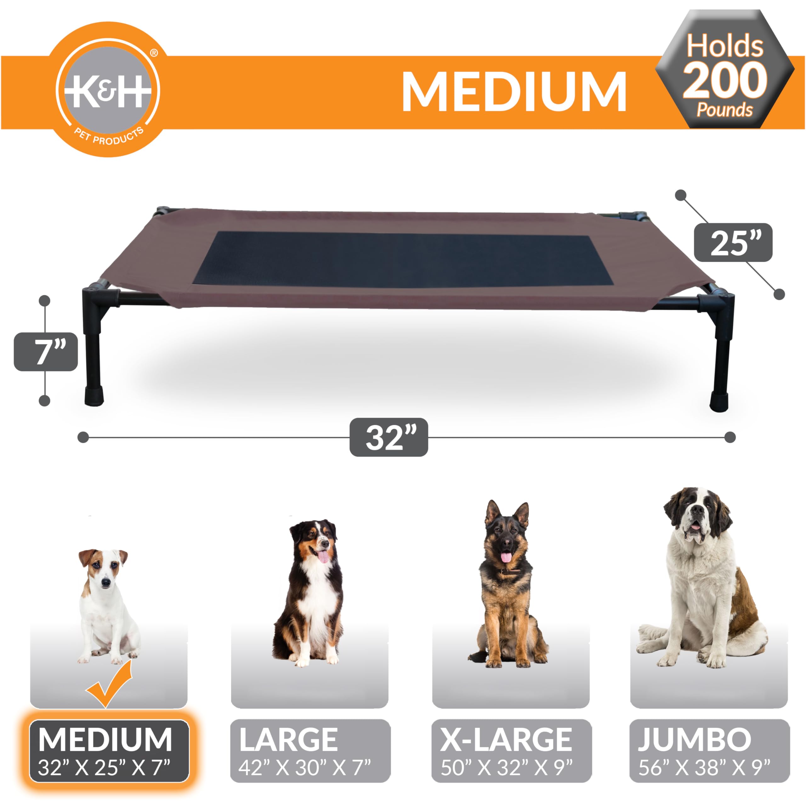 Foto 6 pulgar | Cuna Elevada Para Perros K&h Pet Products Outdoor Para Perros Medianos - Venta Internacional.