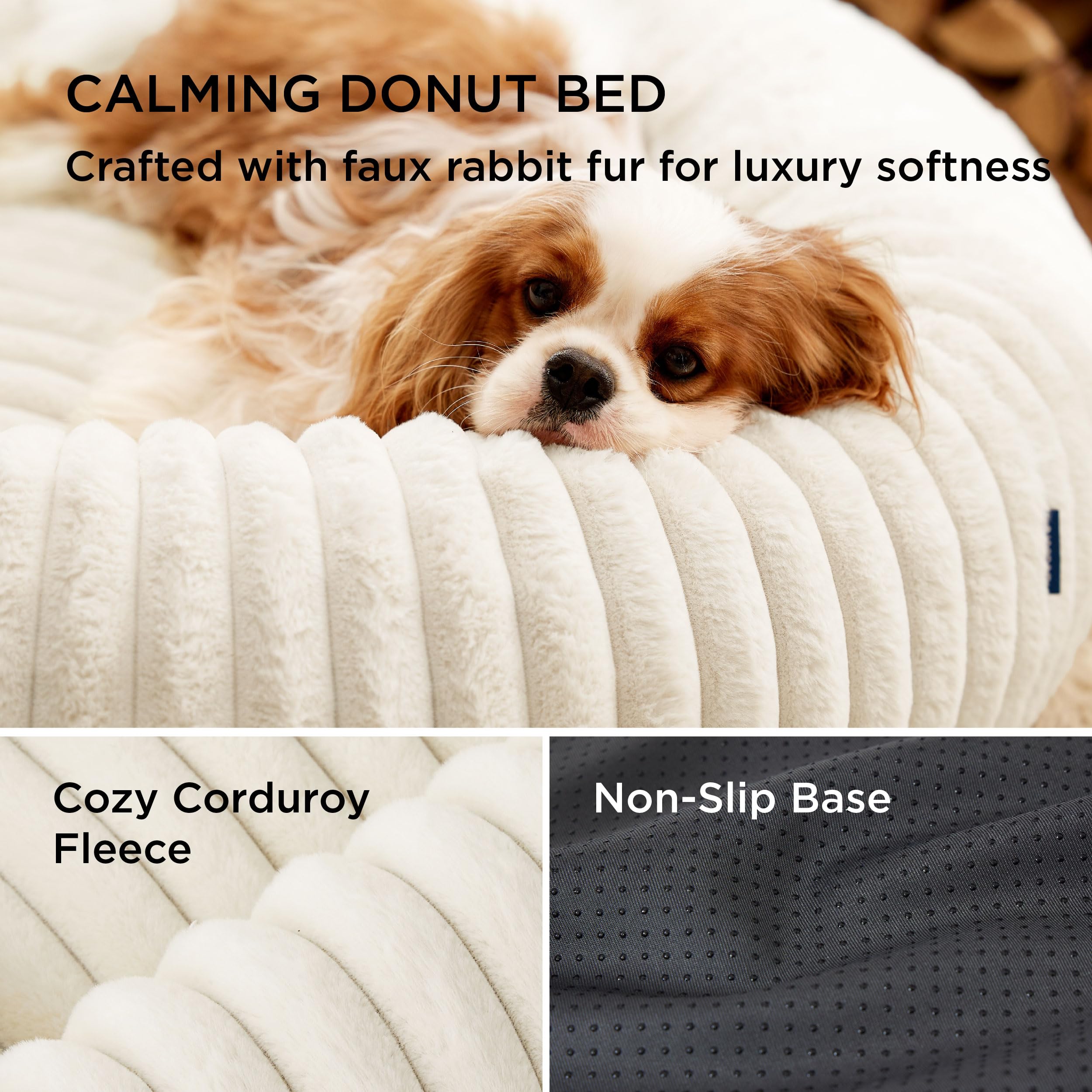 Foto 4 pulgar | Cama Para Mascotas Bedsure Donut, Forro Polar De Pana Para Perros Pequeños, Lavable, Talla S - Venta Internacional.