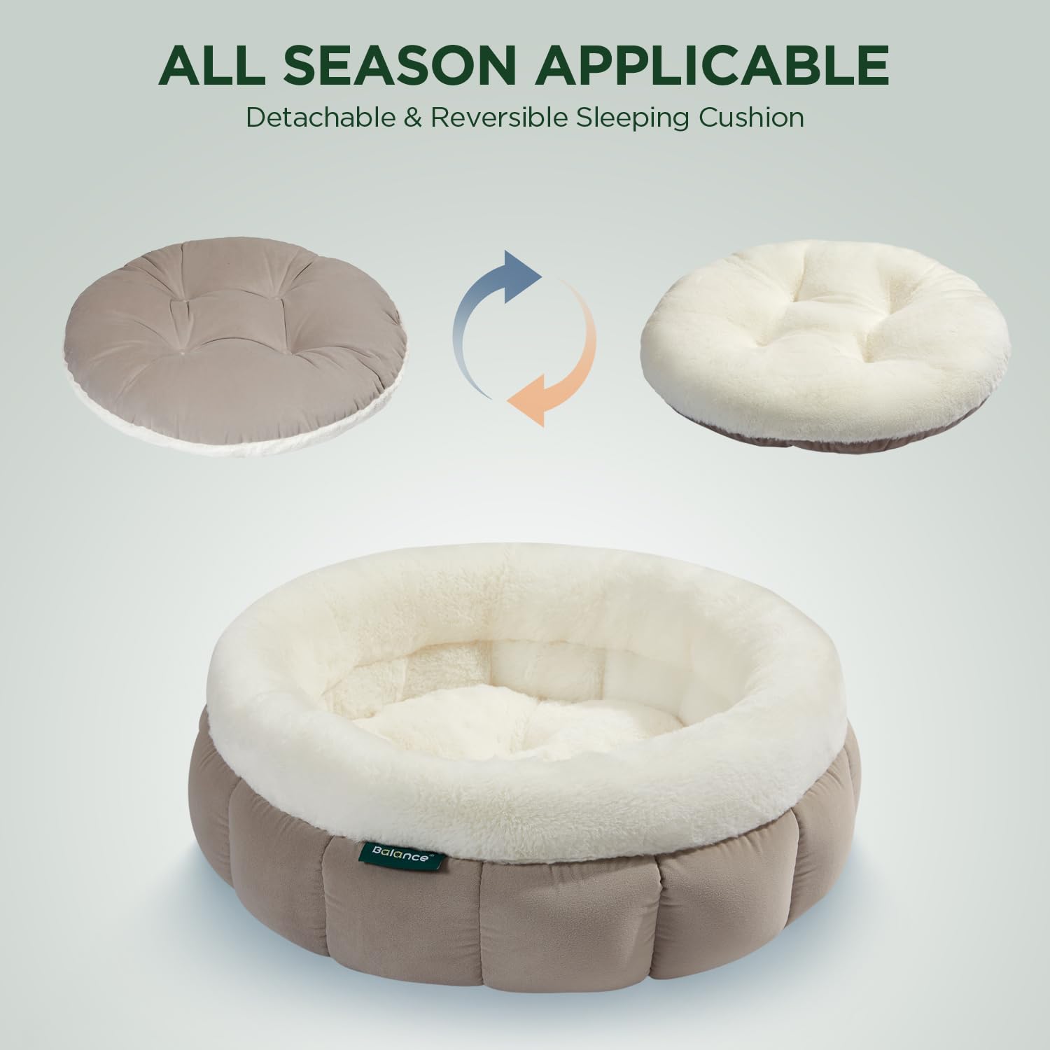 Foto 5 pulgar | Cama Redonda Para Gatos Balance Con Forma De Rosquilla Para Gatos De Interior Y Perros Pequeños - Venta Internacional.