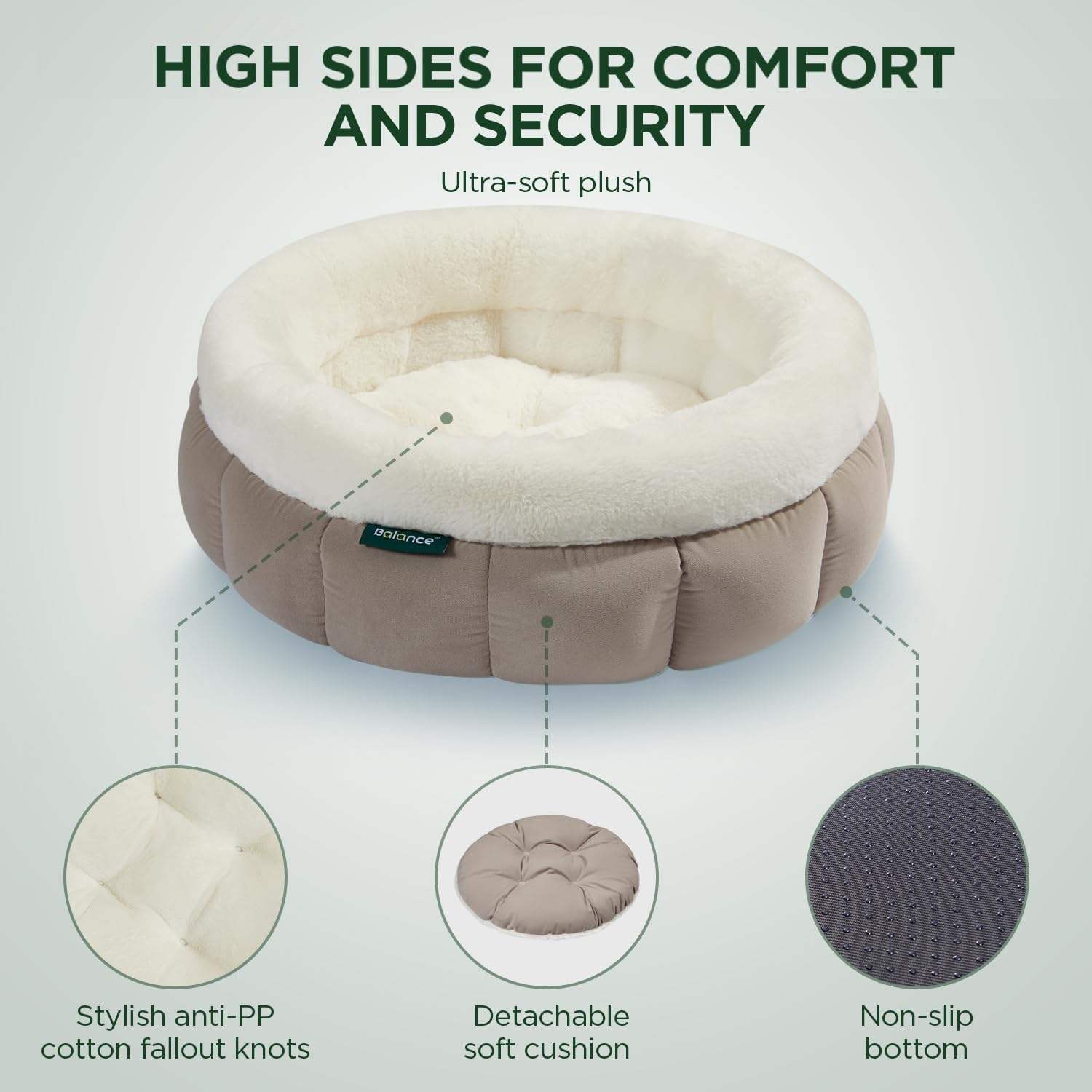 Foto 6 pulgar | Cama Redonda Para Gatos Balance Con Forma De Rosquilla Para Gatos De Interior Y Perros Pequeños - Venta Internacional.