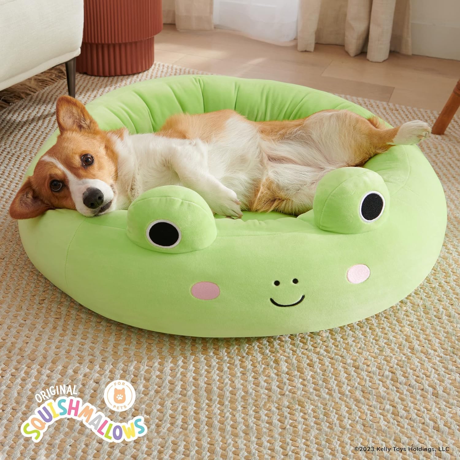 Foto 5 pulgar | Cama Para Mascotas Squishmallows Wendy Frog, 50 Cm, De Felpa Ultrasuave - Venta Internacional.