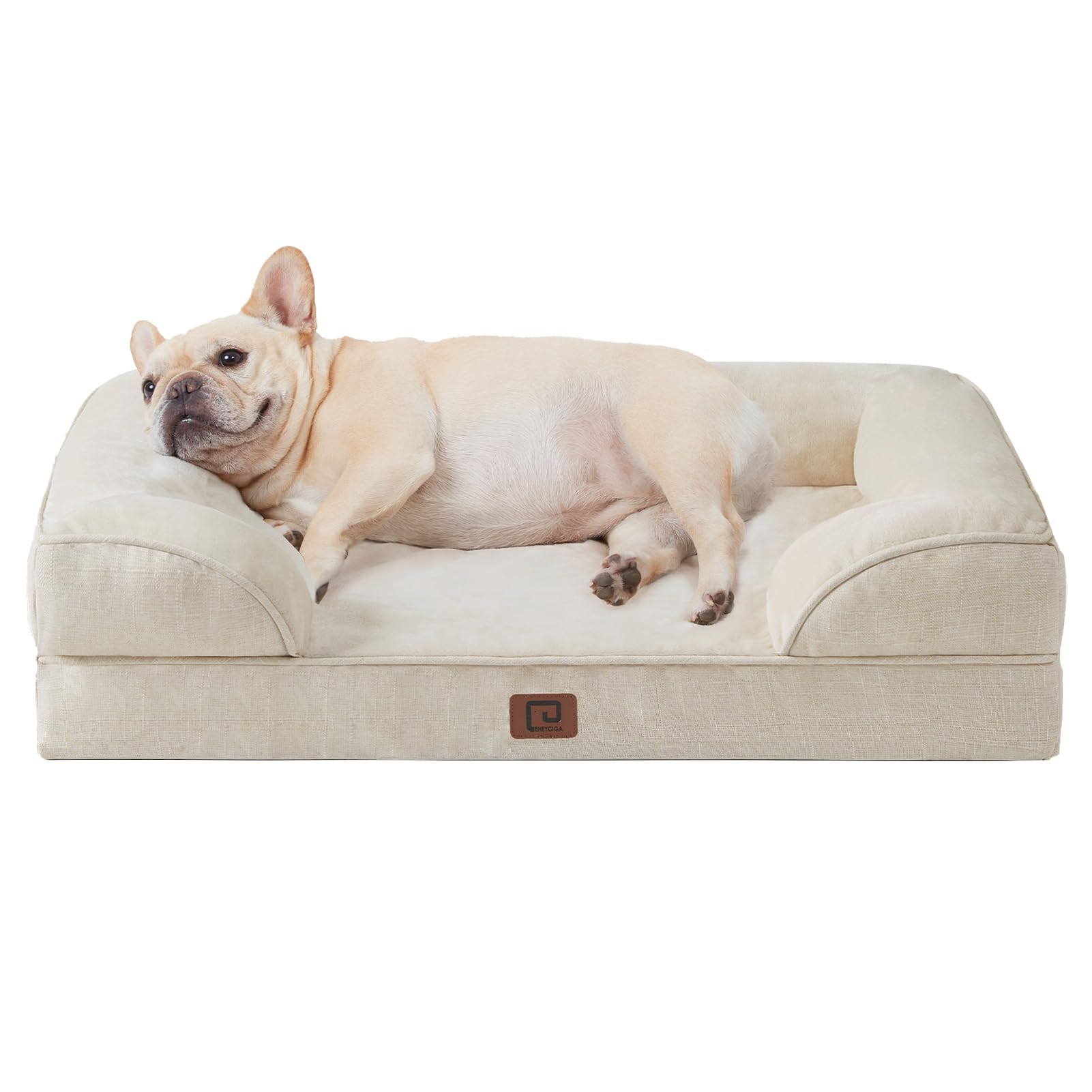 Foto 2 pulgar | Cama Ortopédica Eheyciga Para Perros Pequeños, Viscoelástica, Color Beige - Venta Internacional.