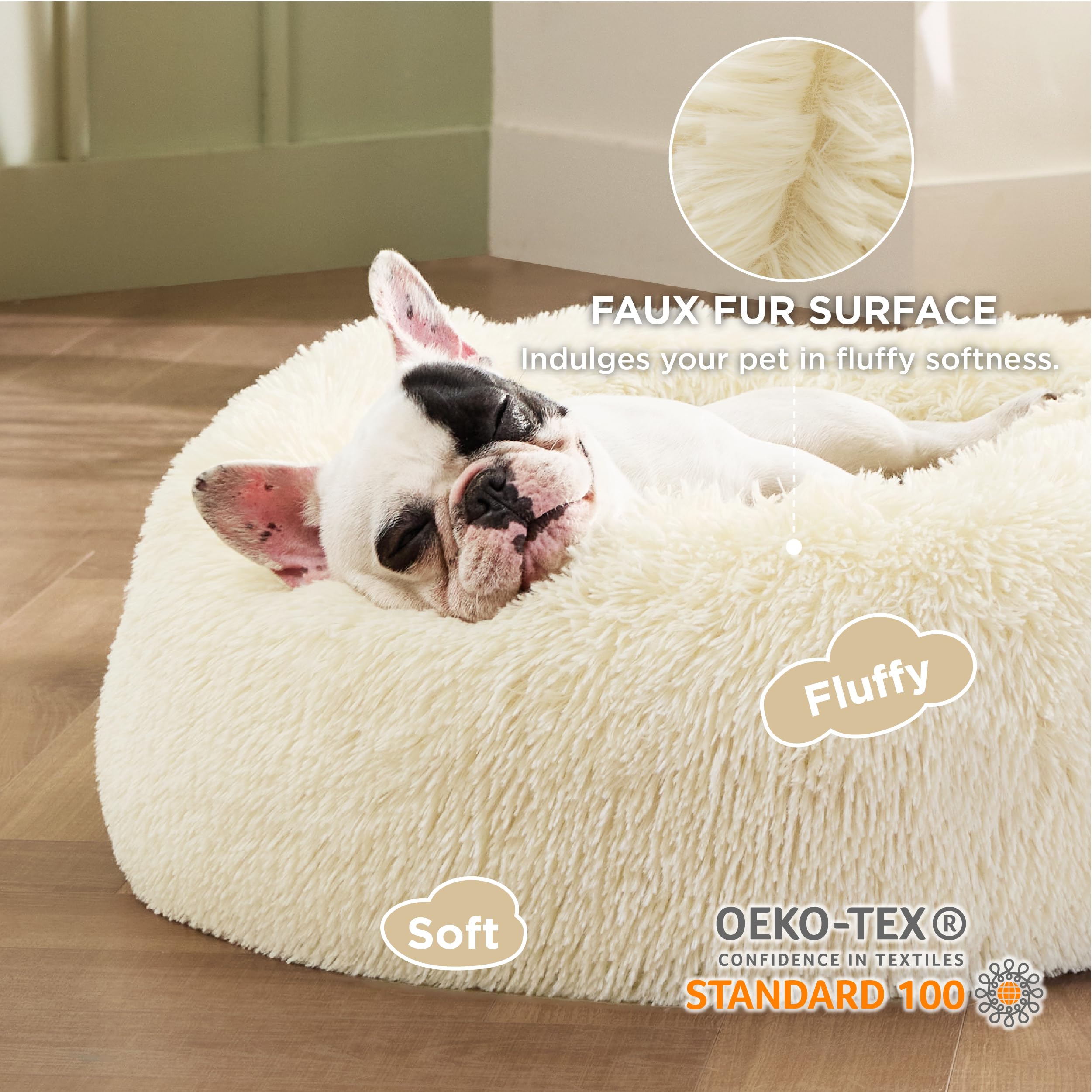 Foto 3 pulgar | Cama Para Perros Bedsure Calming Donut, Lavable Para Perros Pequeños - Venta Internacional.