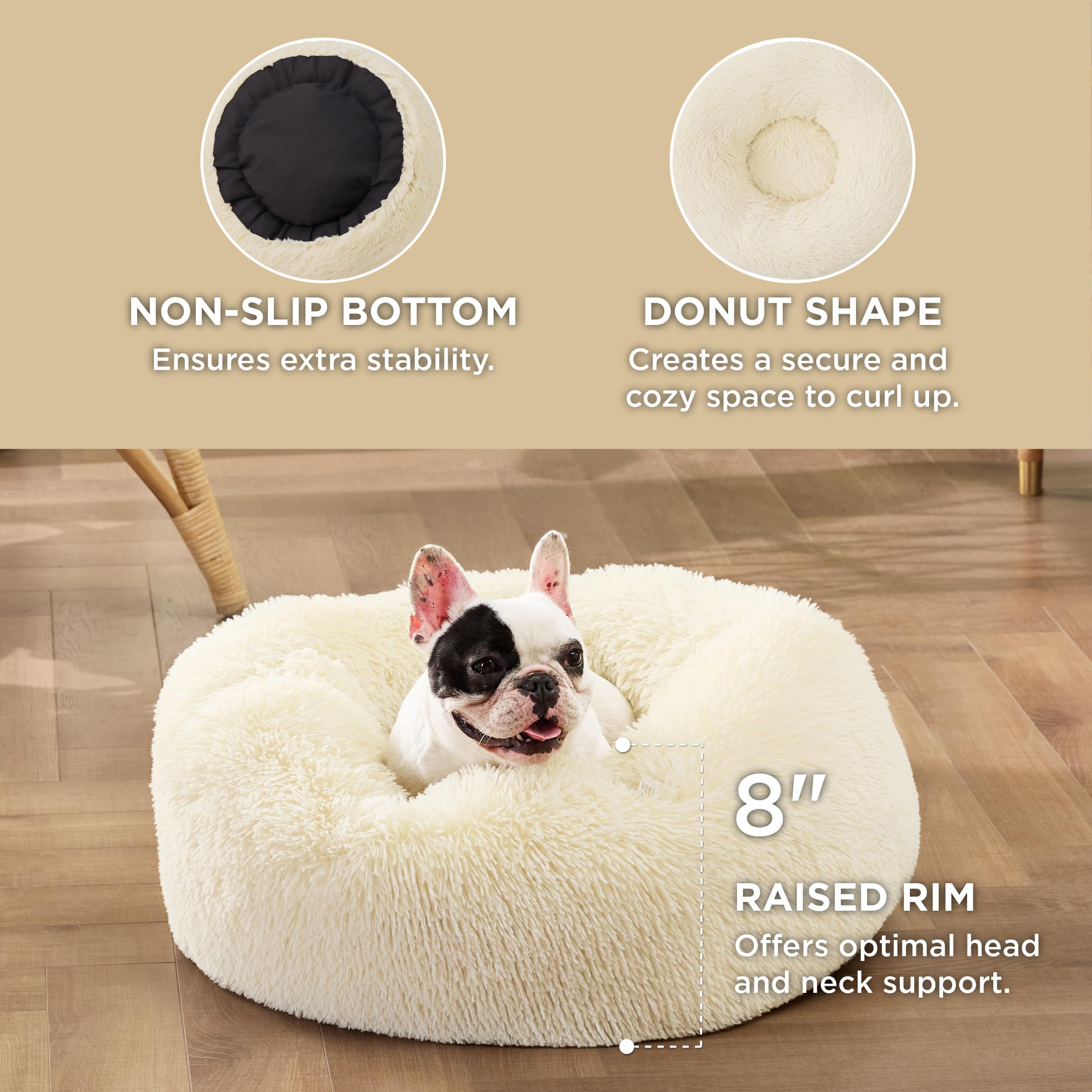 Foto 4 pulgar | Cama Para Perros Bedsure Calming Donut, Lavable Para Perros Pequeños - Venta Internacional.