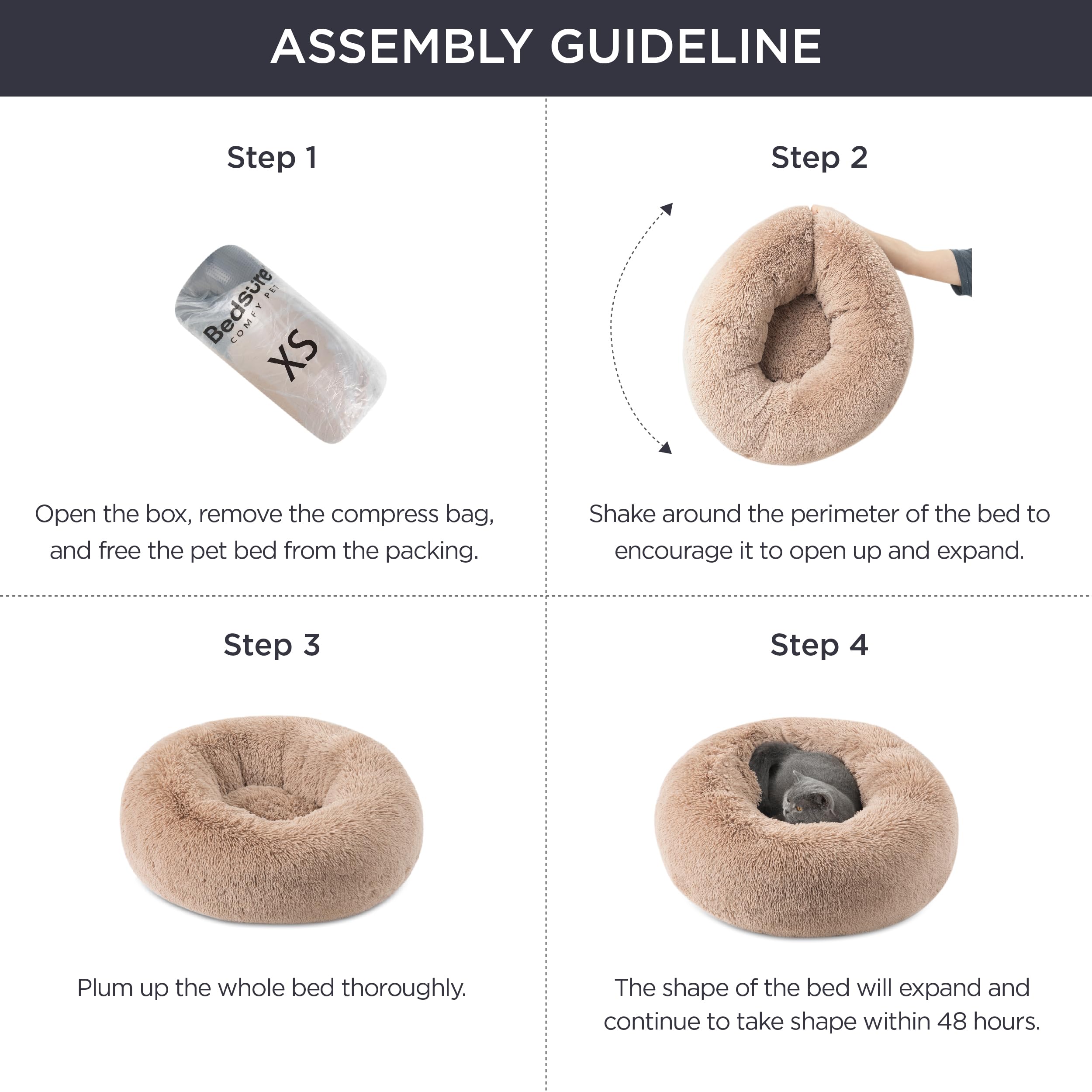 Foto 7 pulgar | Cama Para Perros Bedsure Calming Donut, Lavable Para Perros Pequeños - Venta Internacional.