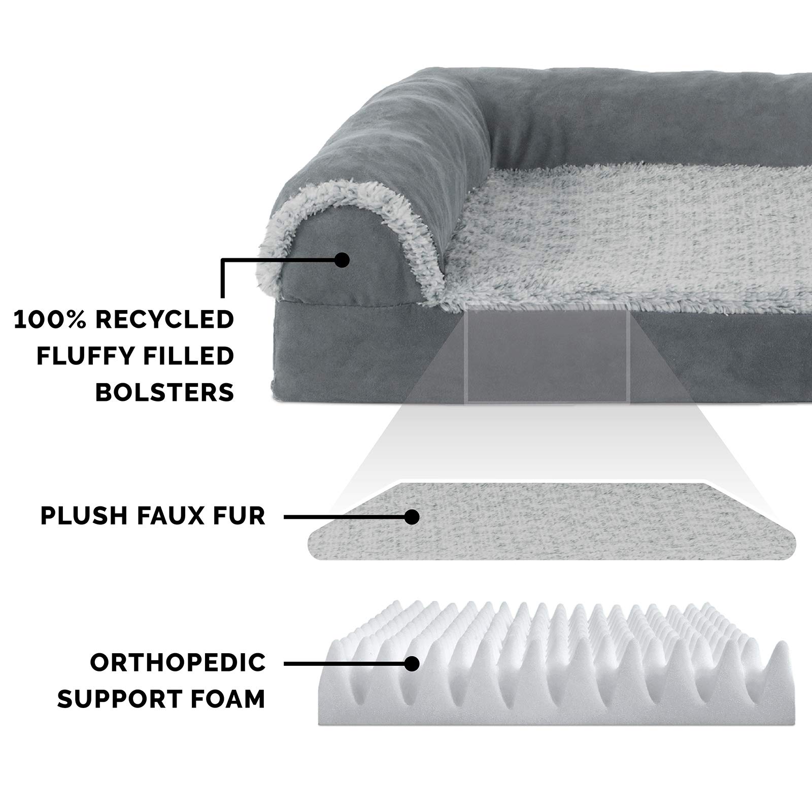 Foto 5 pulgar | Cama Ortopédica Para Perros Furhaven Con Cojines Extraíbles Y Lavable - Venta Internacional.