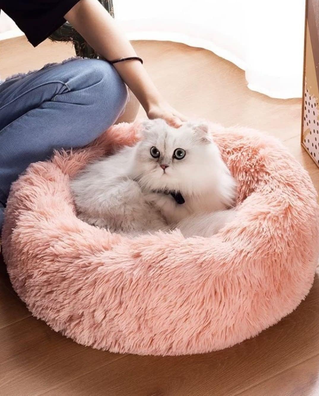 Foto 4 pulgar | Cama Genérica Para Mascotas, Lavable, 50/60 Cm, Redonda, Piel Sintética De Felpa, Rosa - Venta Internacional.