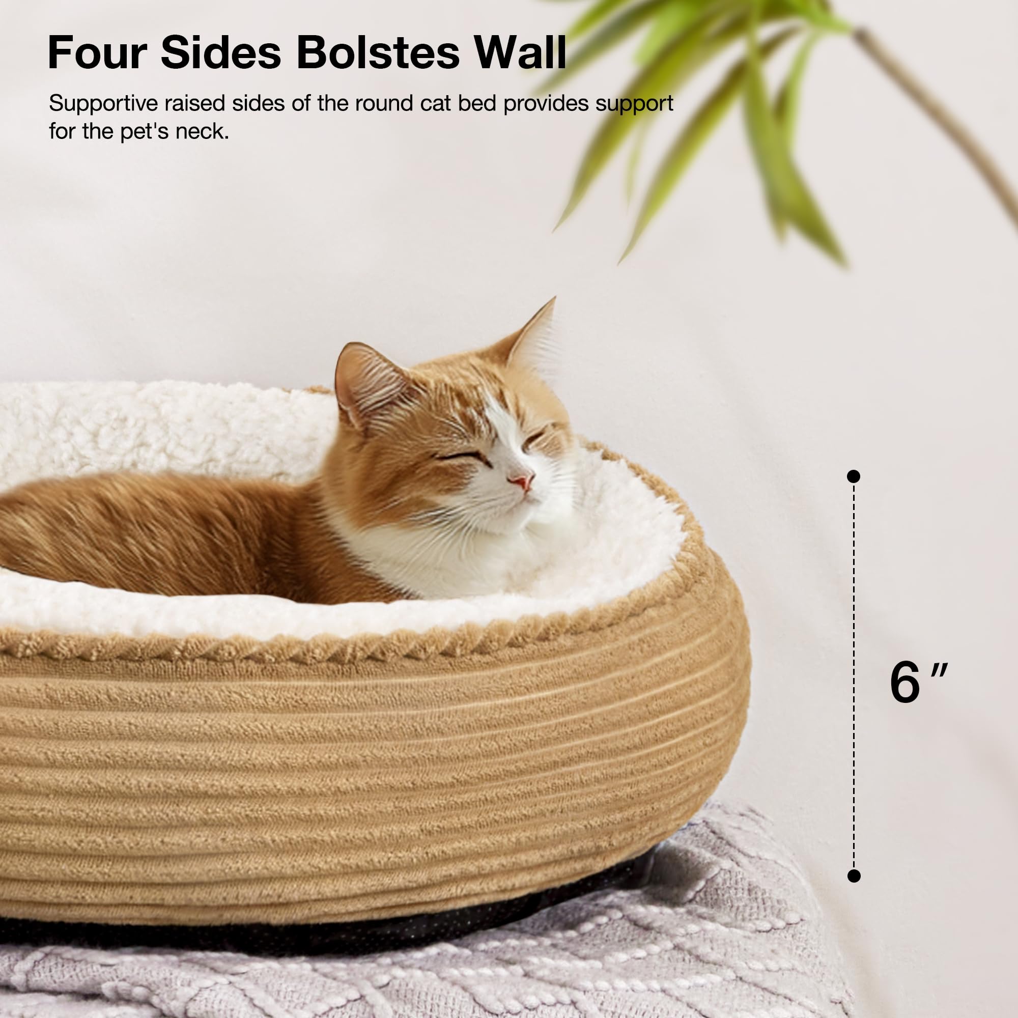 Foto 3 pulgar | Pet Bed Love's Cabin Round Donut Para Gatos Y Perros Pequeños, 20 Pulgadas - Venta Internacional.