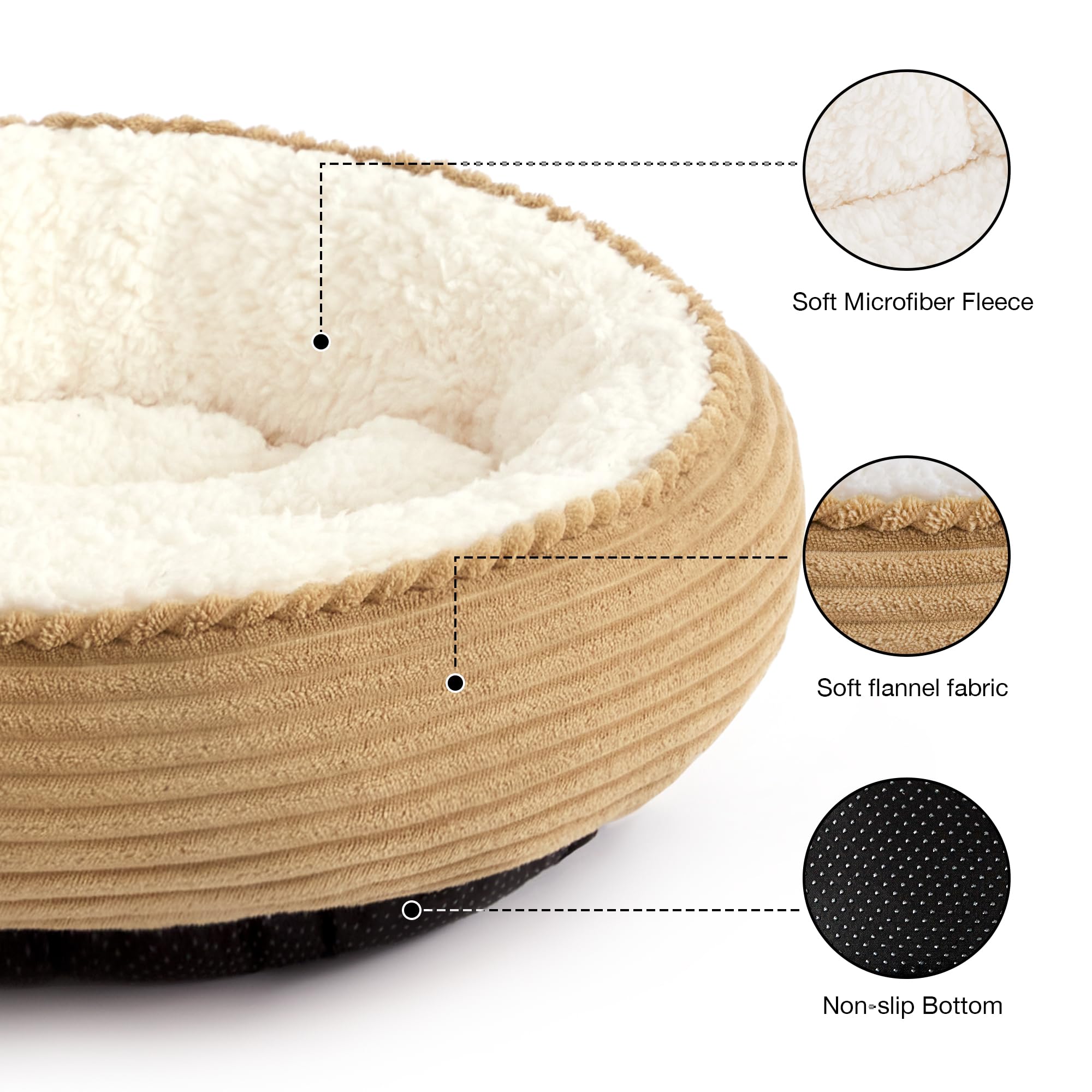 Foto 4 pulgar | Pet Bed Love's Cabin Round Donut Para Gatos Y Perros Pequeños, 20 Pulgadas - Venta Internacional.