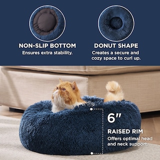 Foto 3 | Cama Calmante Para Mascotas Para Gatos De Interior, Tamaño Pequeño, Azul Marino, 15 Libras - Venta Internacional.