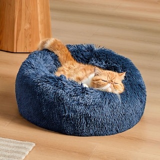 Foto 4 | Cama Calmante Para Mascotas Para Gatos De Interior, Tamaño Pequeño, Azul Marino, 15 Libras - Venta Internacional.