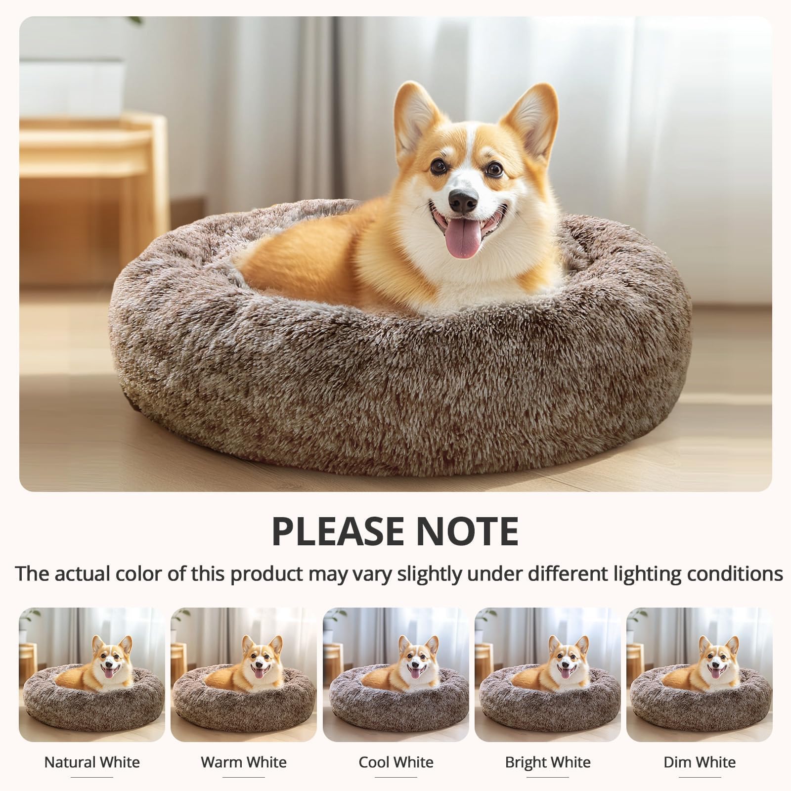 Foto 7 pulgar | Cama Relajante Para Perros Y Gatos Jollyvogue Para Mascotas Pequeñas, 20 Pulgadas, Marrón - Venta Internacional.