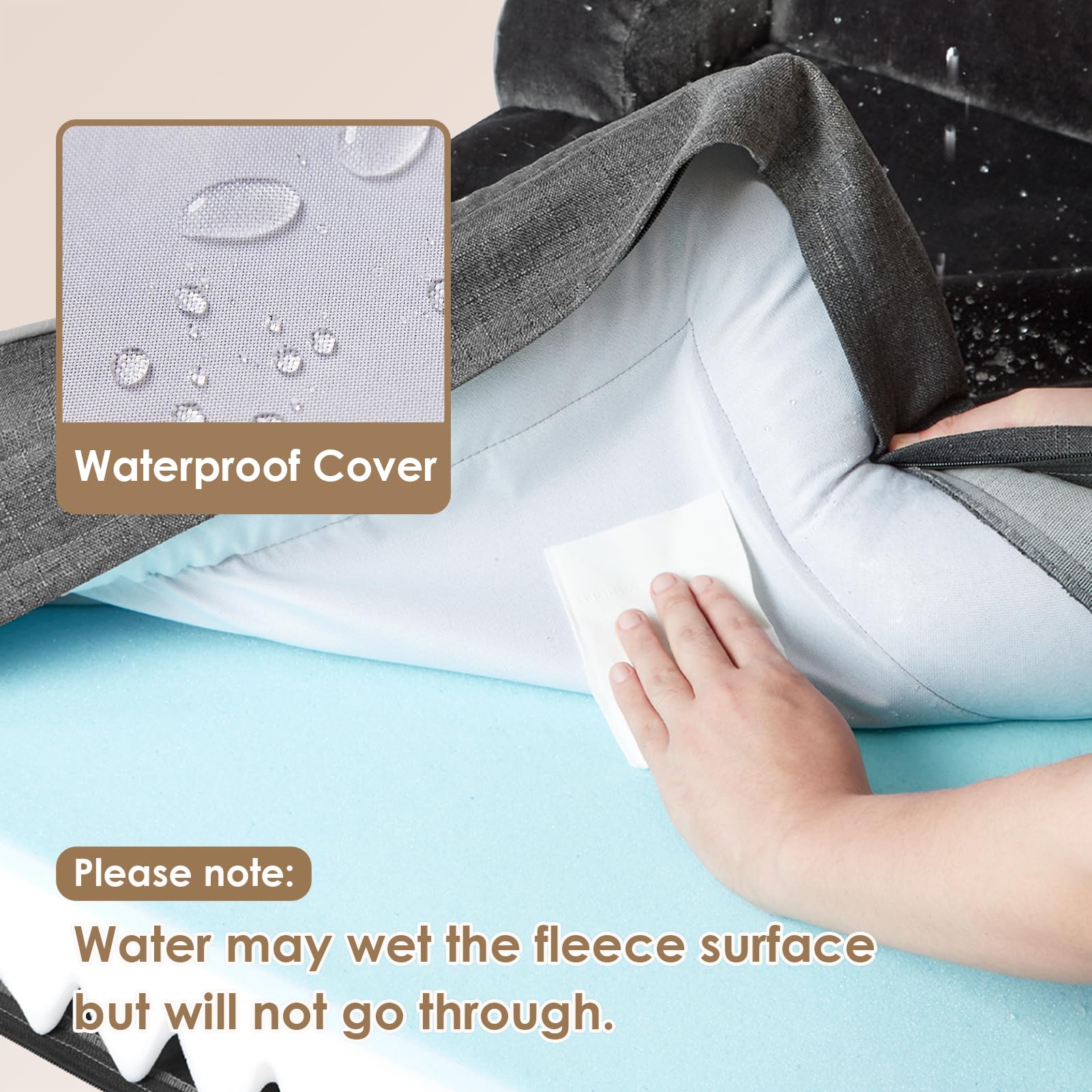 Foto 4 pulgar | Cama Ortopédica Para Perros Eheyciga, Espuma Viscoelástica, Impermeable, Para Niños Pequeños - Venta Internacional.