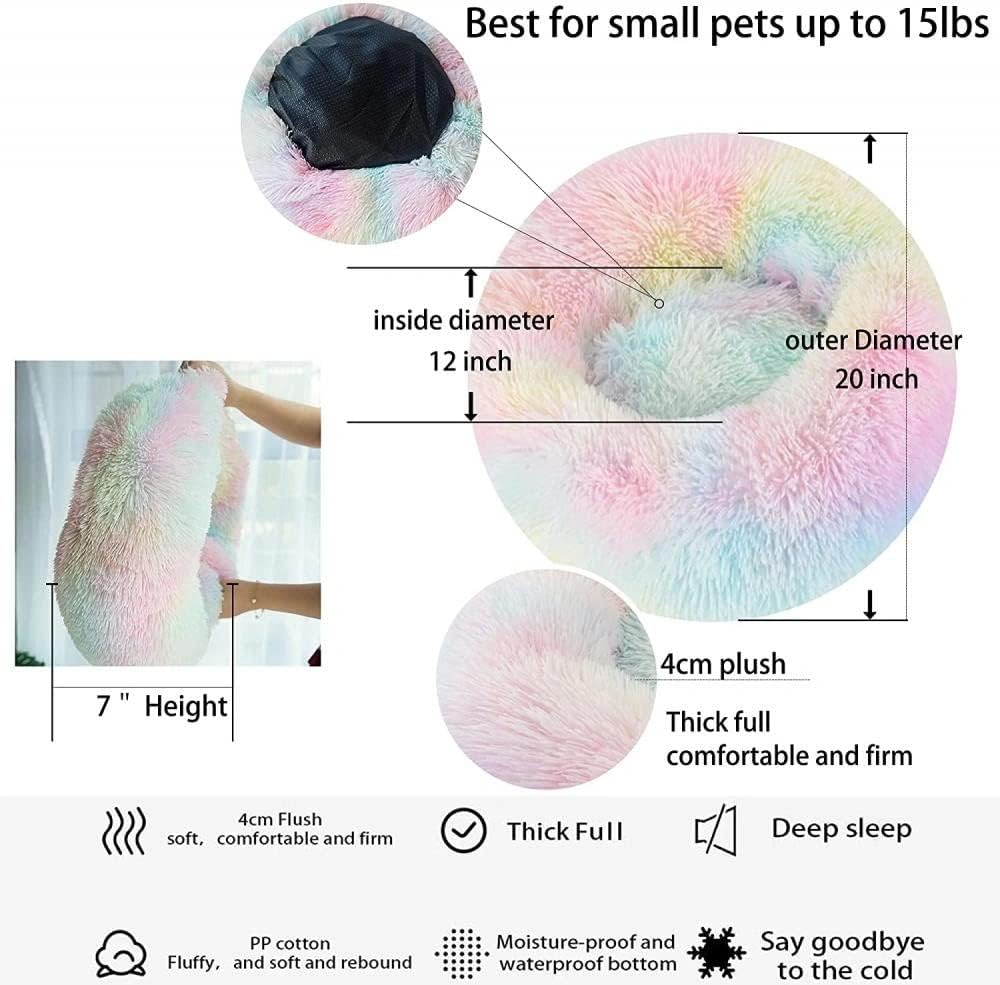 Foto 3 pulgar | Cama Redonda Para Mascotas, Lavable, Para Gatos De Interior Y Perros Pequeños - Venta Internacional.