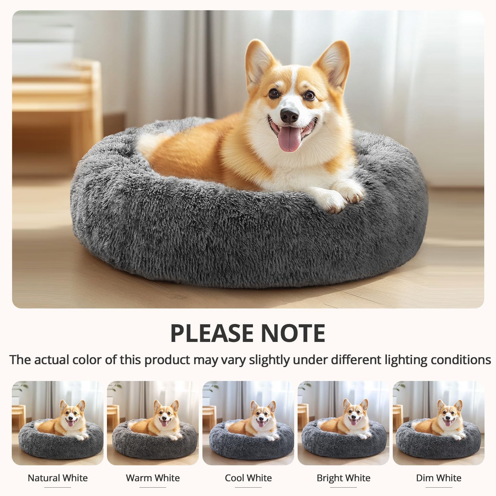 Foto 7 pulgar | Cama Para Mascotas Jollyvogue, Relajante Y Abrazador De Rosquillas Para Perros Pequeños, 20 Pulgadas - Venta Interna