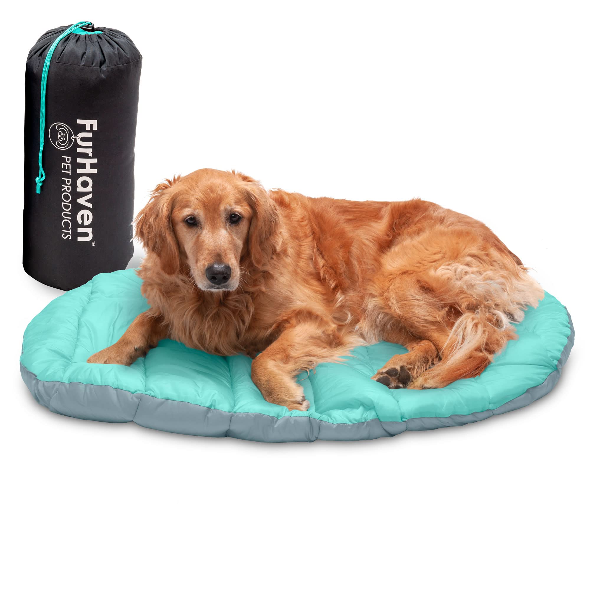 Foto 2 pulgar | Cama Para Perros Furhaven Trail Pup Para Viajes Al Aire Libre, Color Aguamarina Y Gris, Grande - Venta Internacional.