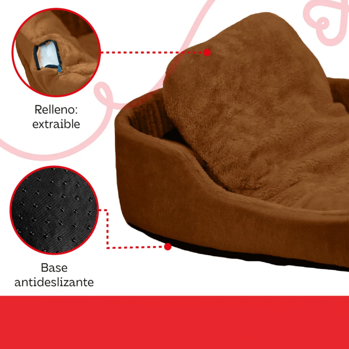 Foto 4 pulgar | Cama Para Perro Mediana Eo Safe Imports Esi-18721 Cafe