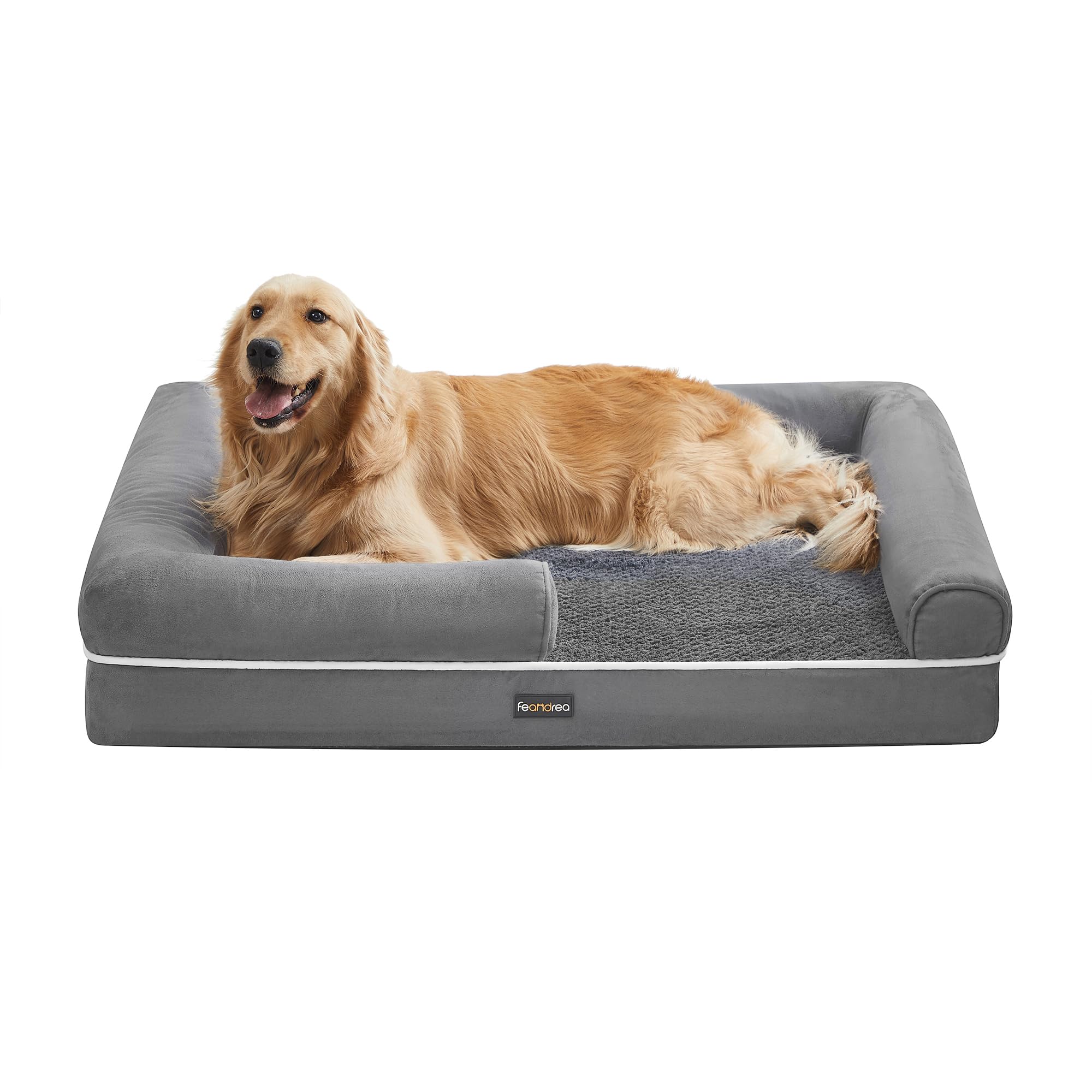 Foto 2 pulgar | Feandrea Cama Ortopédica Para Perros Grandes, Espuma Viscoelástica, Funda Lavable, Antideslizante, 44x34x10'', Gris