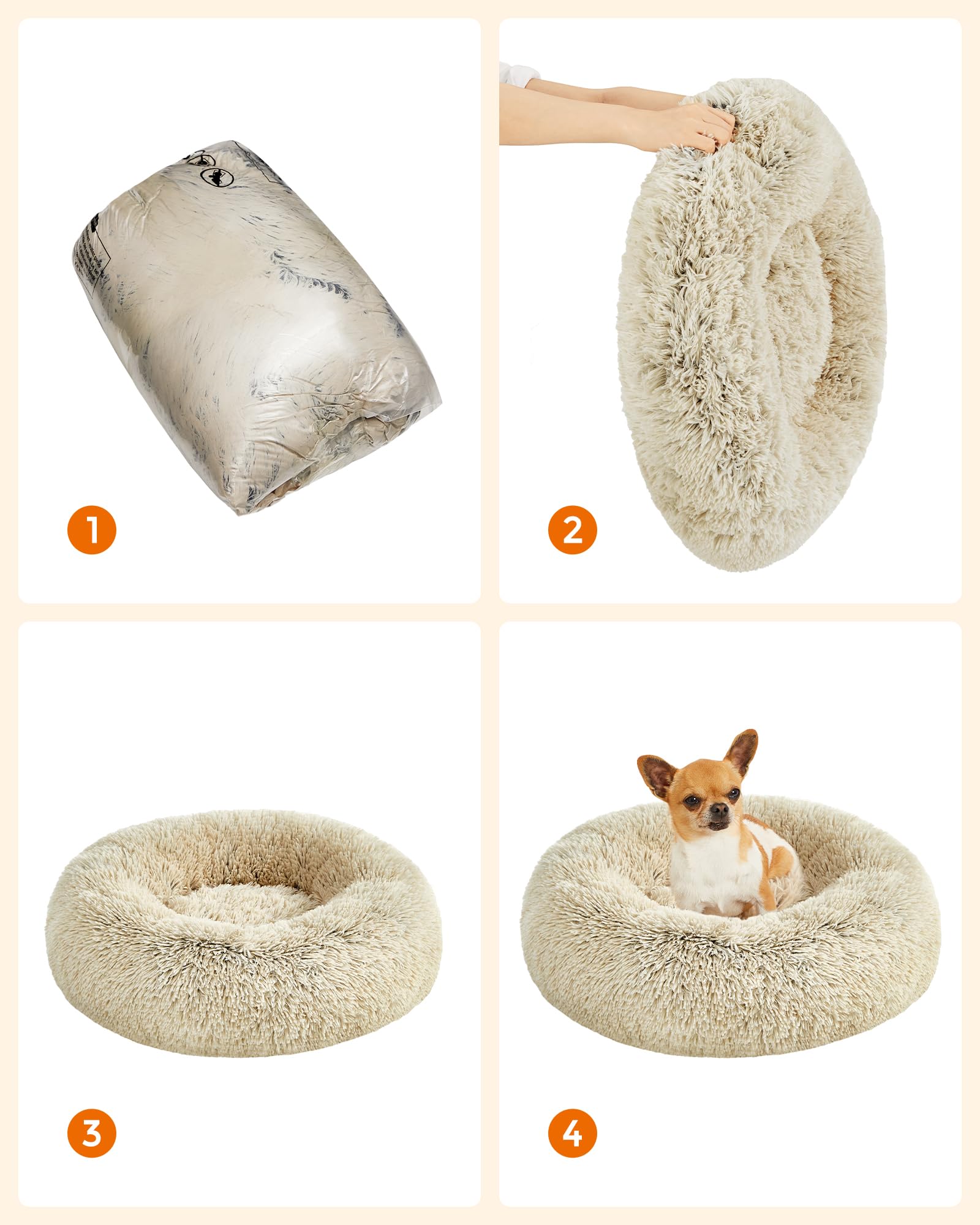 Foto 7 pulgar | Cama para Mascotas Feandrea para Perros y Gatos Pequeños 60 cm de Diámetro