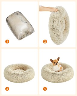 Foto 6 | Cama para Mascotas Feandrea para Perros y Gatos Pequeños 60 cm de Diámetro
