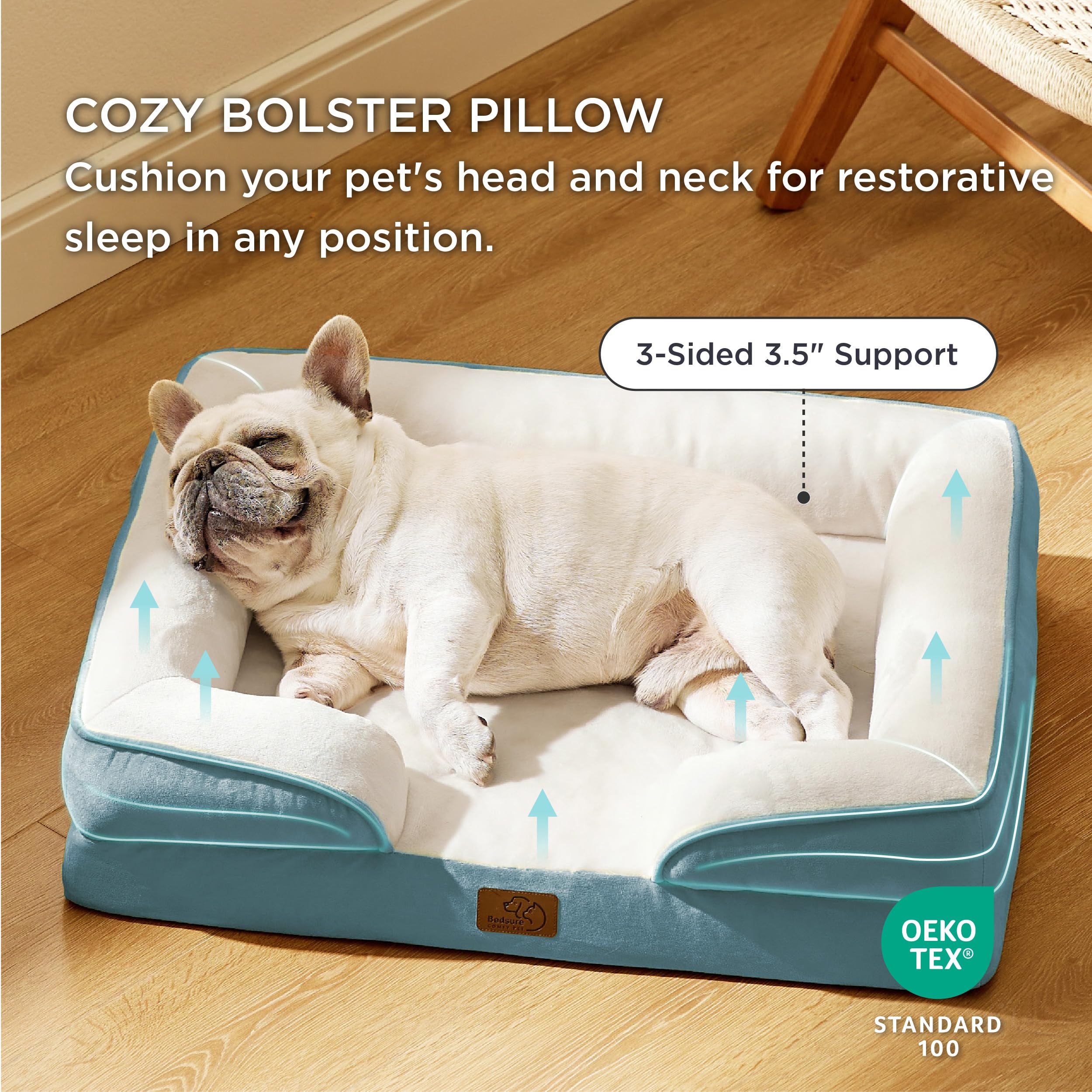 Foto 3 | Cama Ortopédica Para Perros, Impermeable, Para Perros Medianos, Color Azul - Venta Internacional.