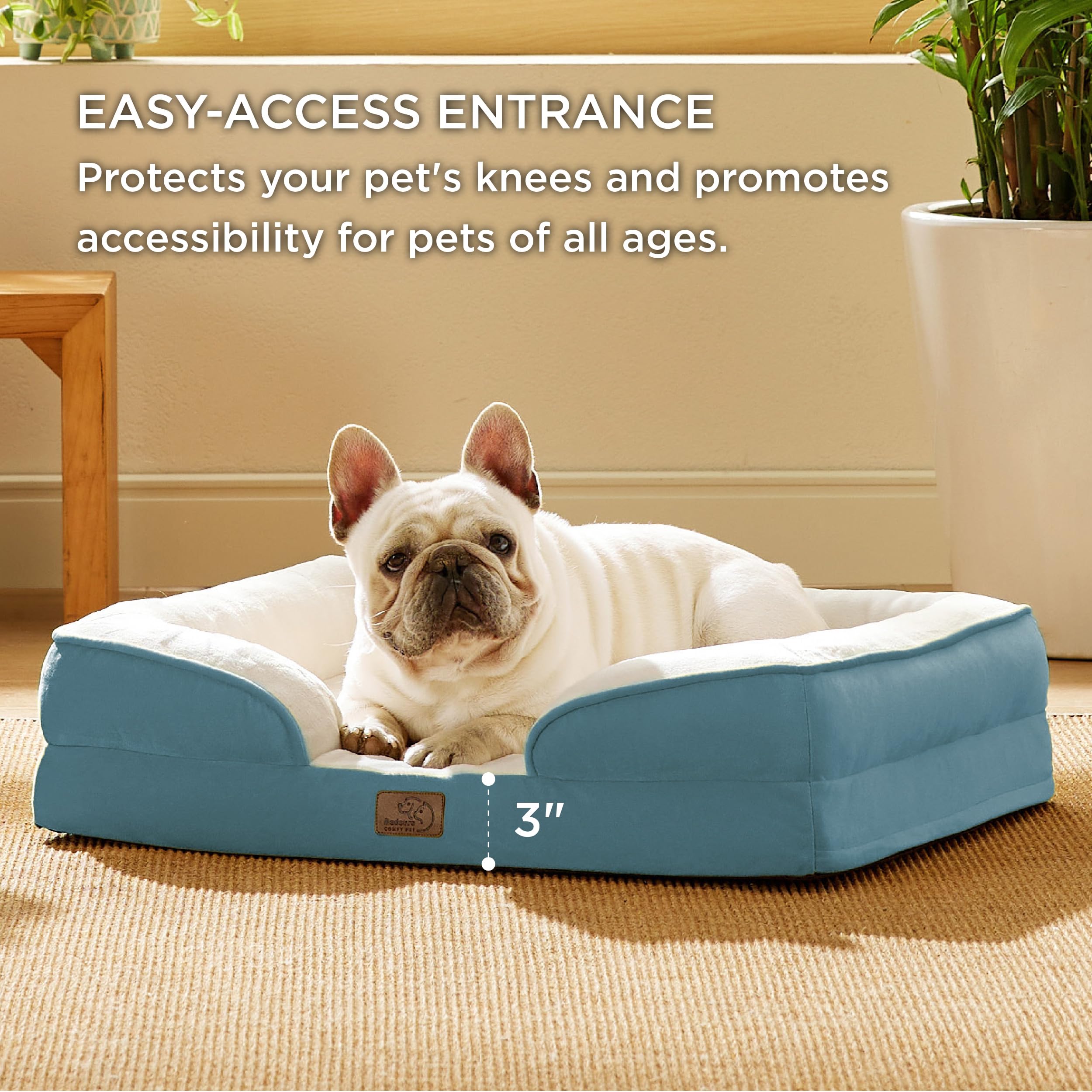 Foto 5 | Cama Ortopédica Para Perros, Impermeable, Para Perros Medianos, Color Azul - Venta Internacional.